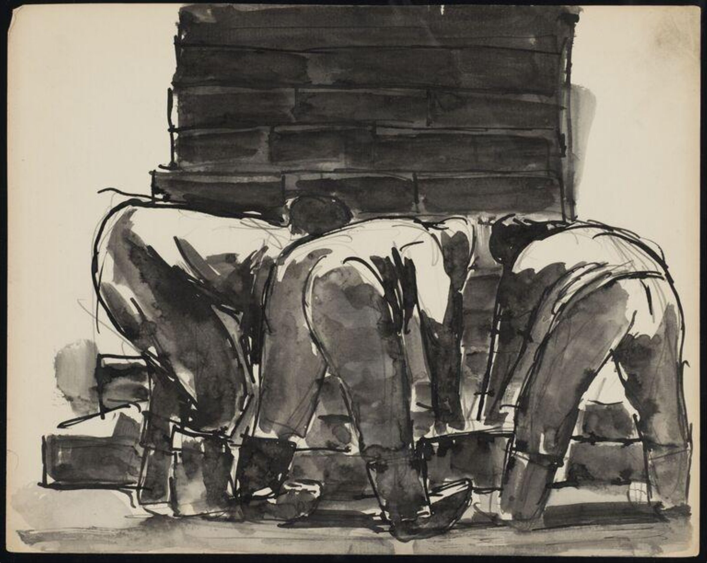 Drawing, Josef Herman, 1944-55