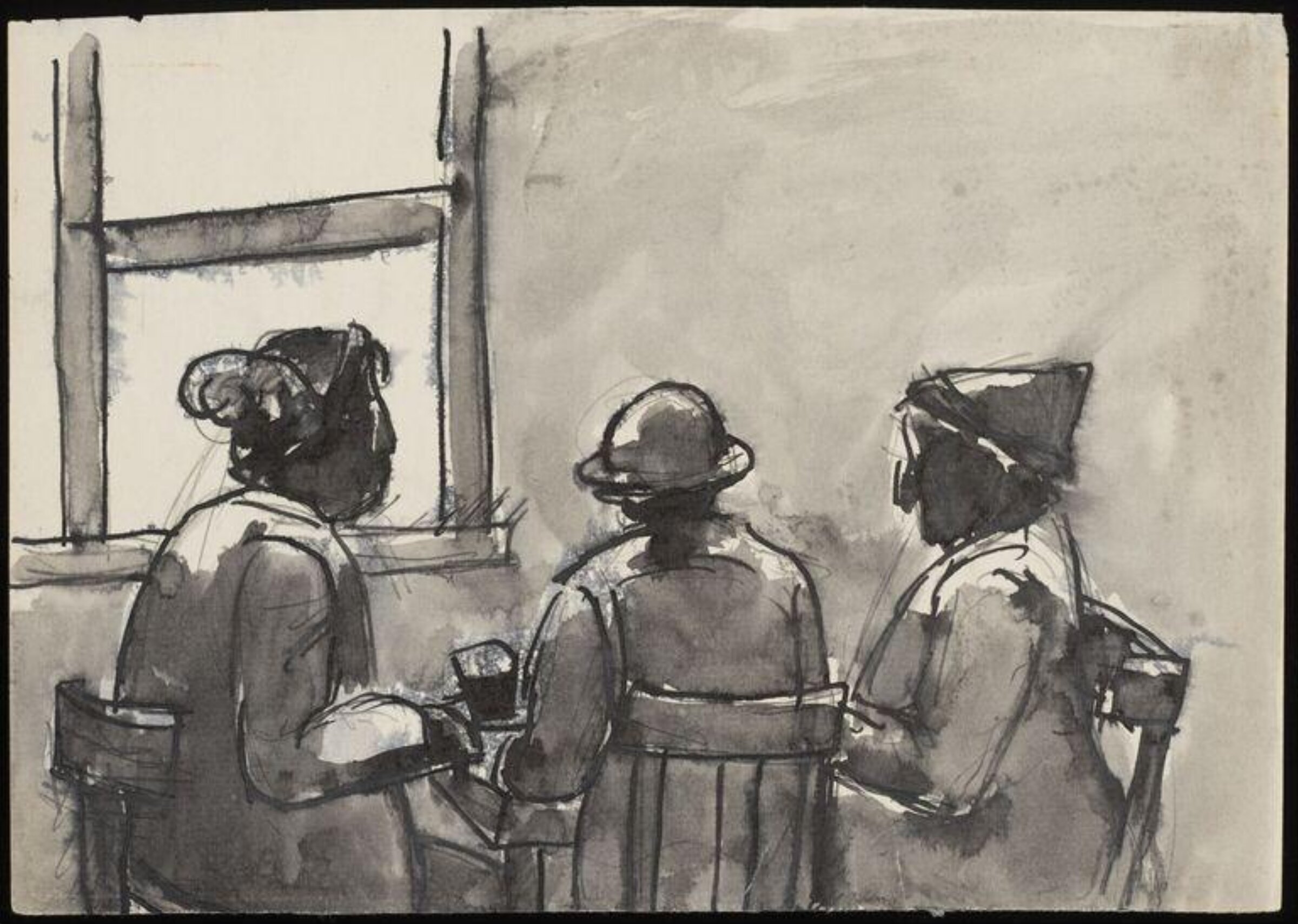 Drawing, Josef Herman, 1944-55