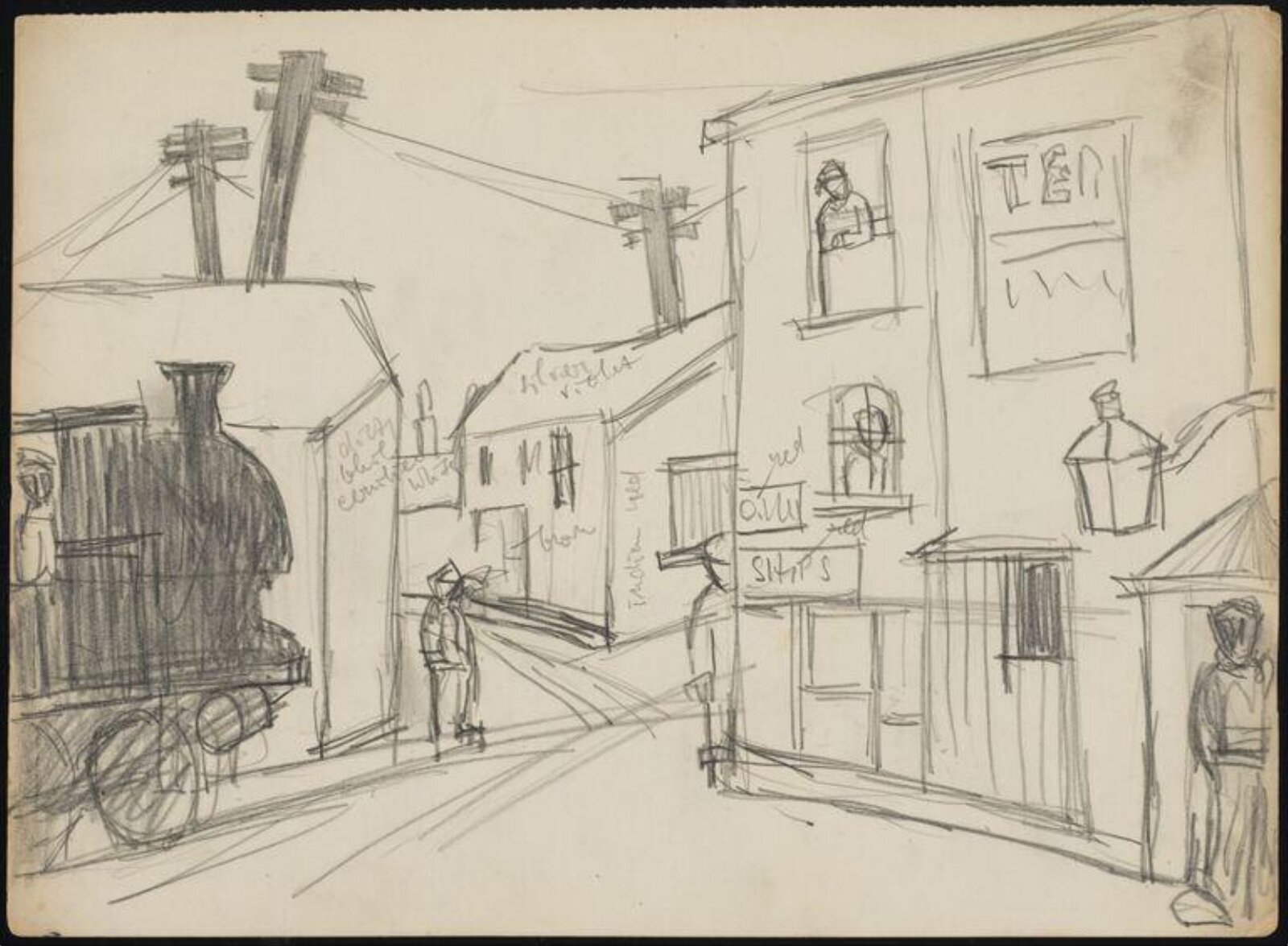 Drawing, Josef Herman, 1944-55