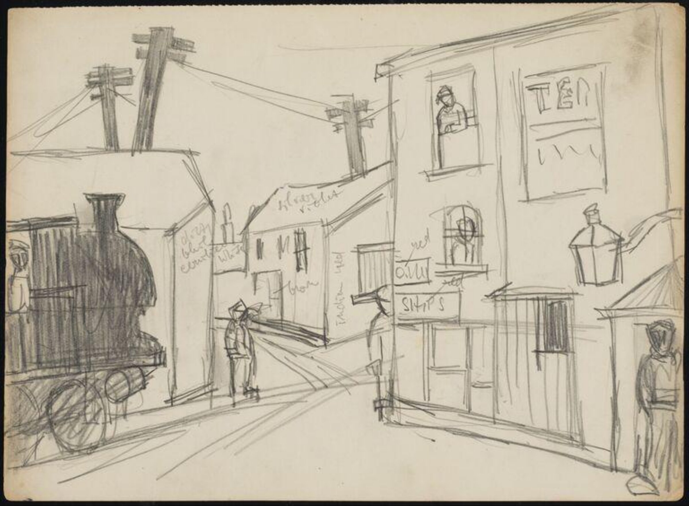 Drawing, Josef Herman, 1944-55