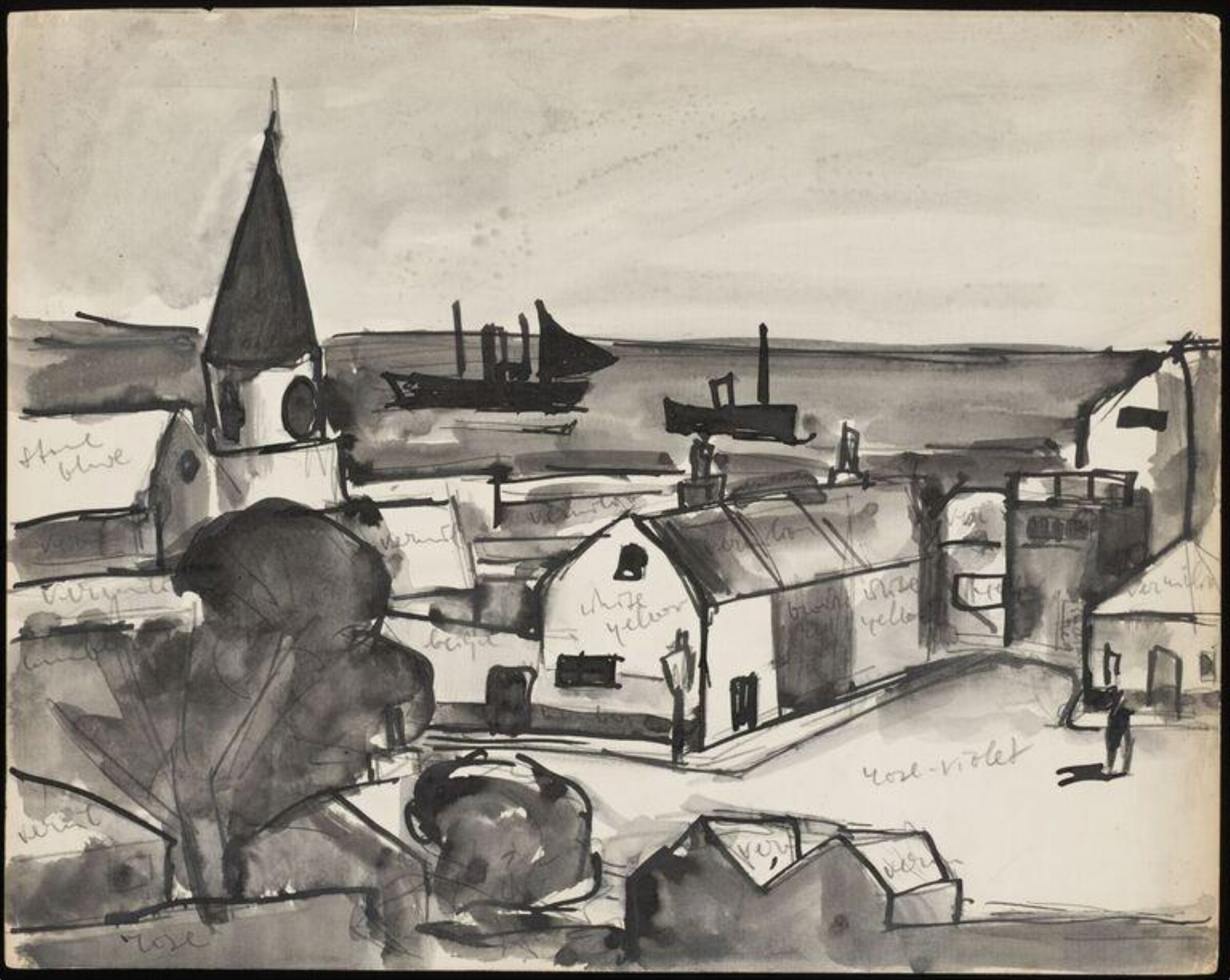 Drawing, Josef Herman, 1944-55