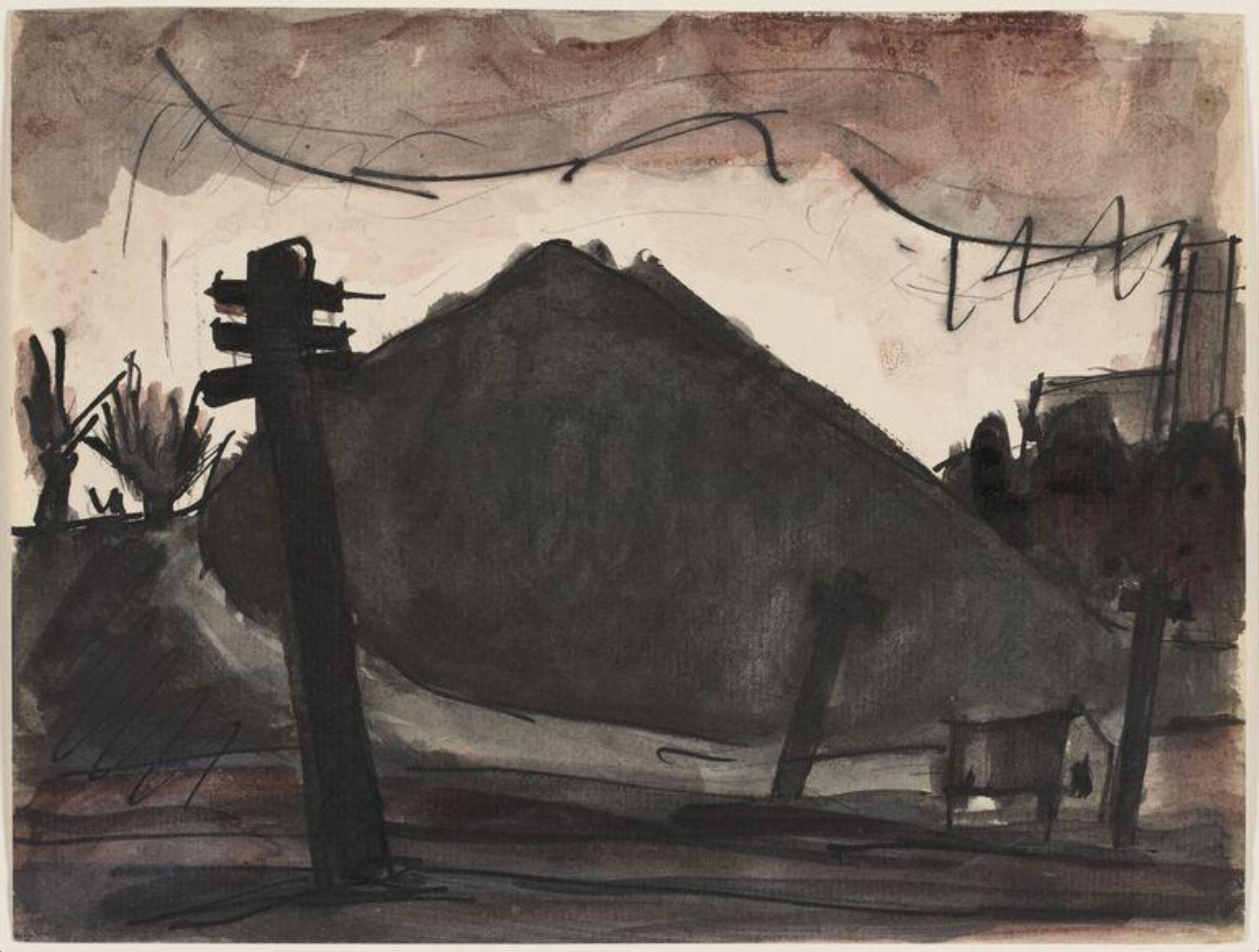Drawing, Josef Herman, 1944-55