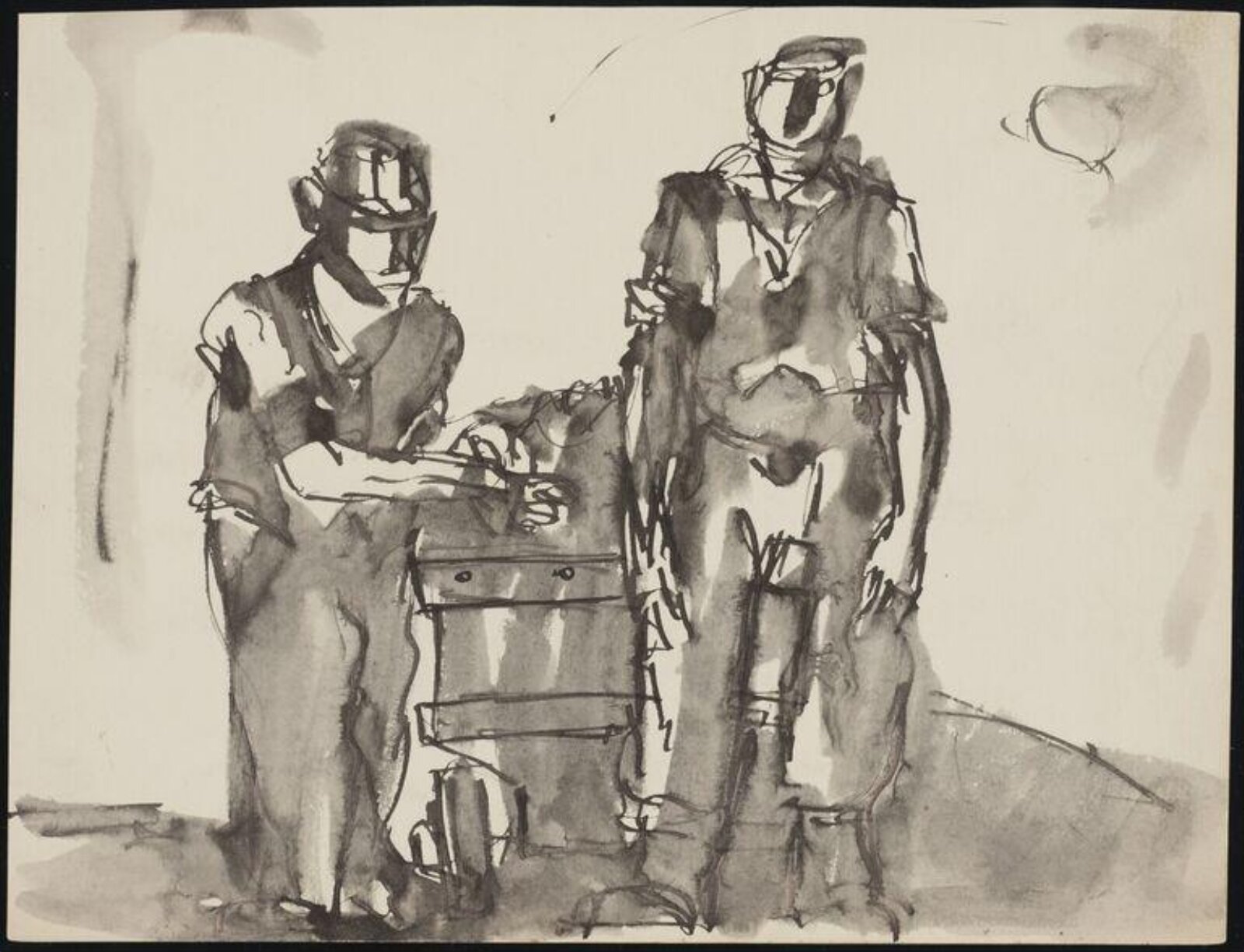 Drawing, Josef Herman, 1944-55