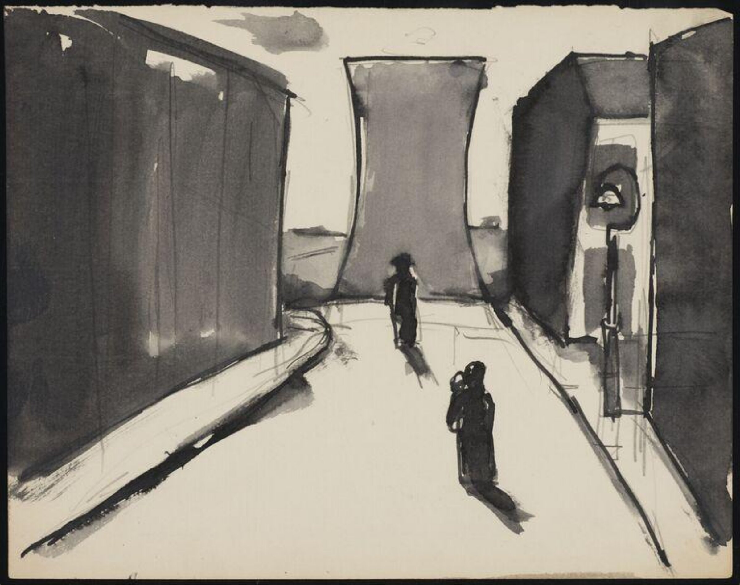 Drawing, Josef Herman, 1944-55