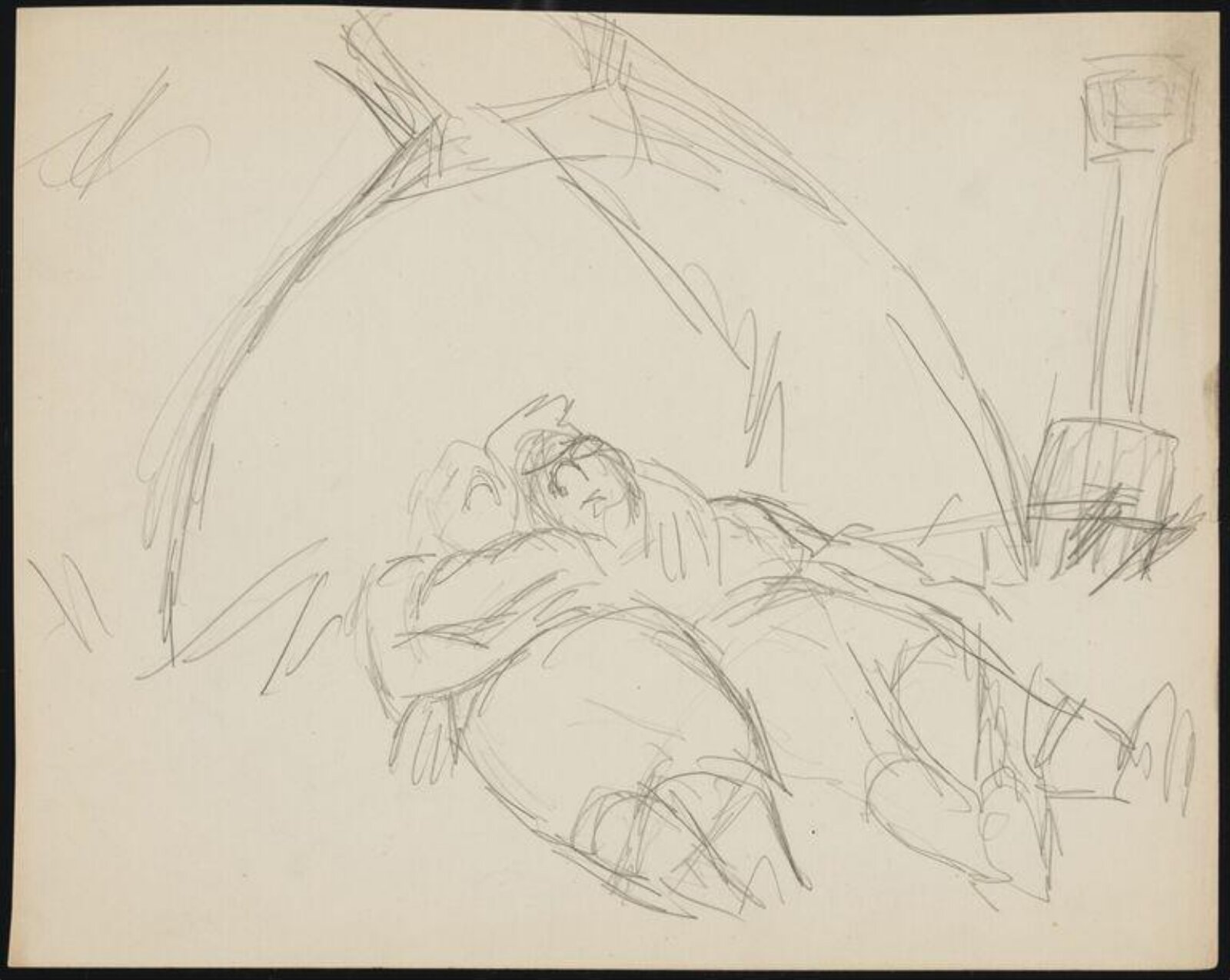 Drawing, Josef Herman, 1944-55
