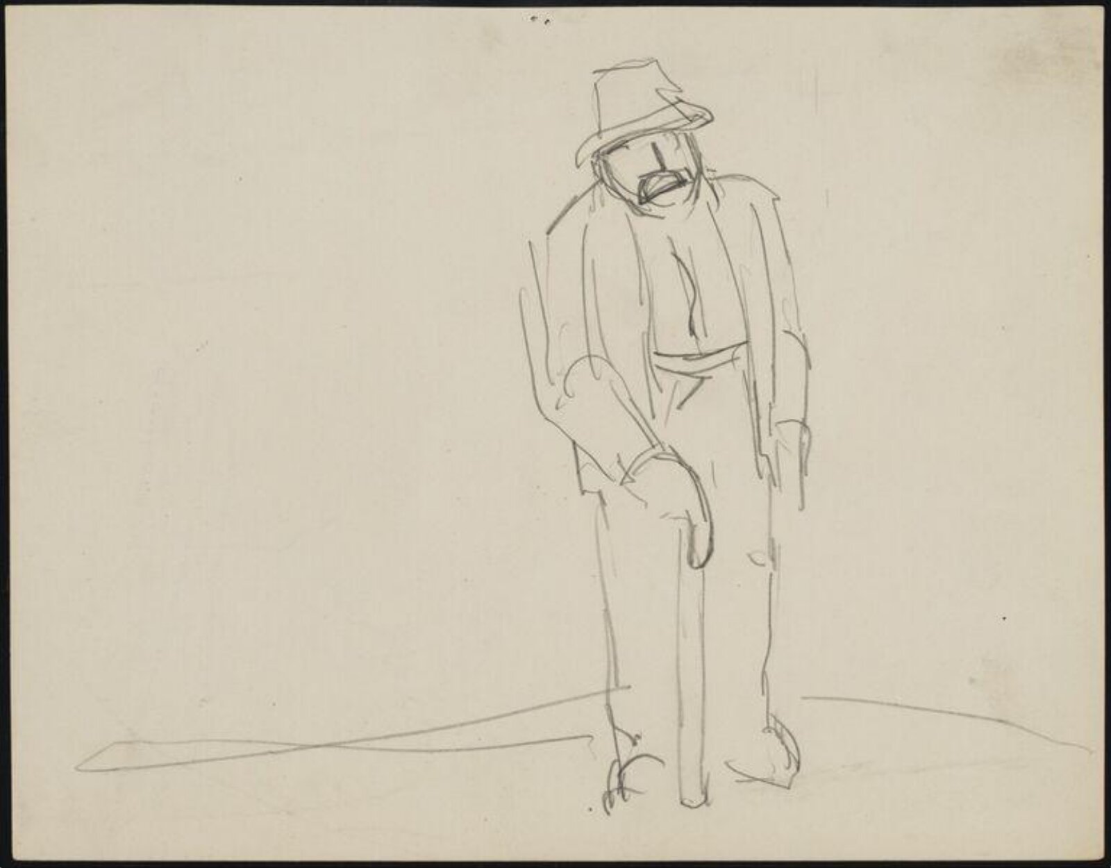 Drawing, Josef Herman, 1944-55