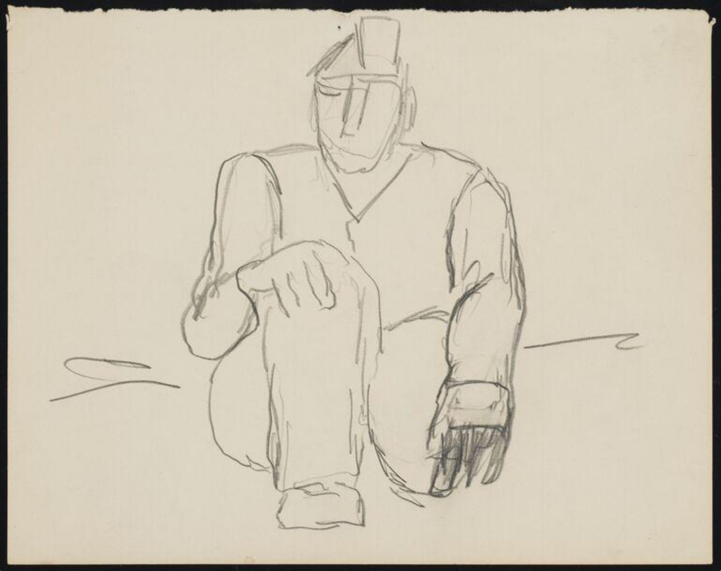 Drawing, Josef Herman, 1944-55