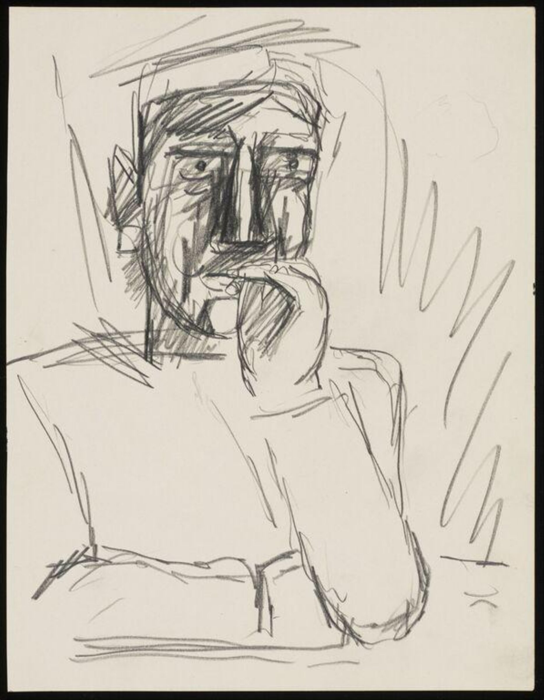 Drawing, Josef Herman, 1944-55