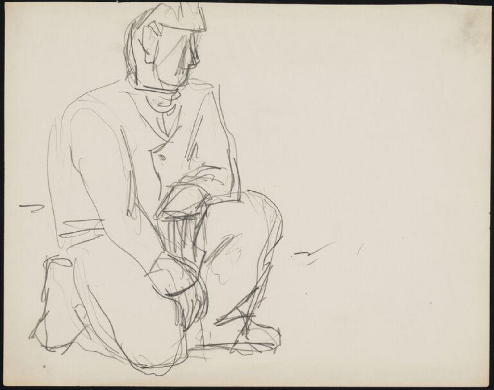 Drawing, Josef Herman, 1944-55
