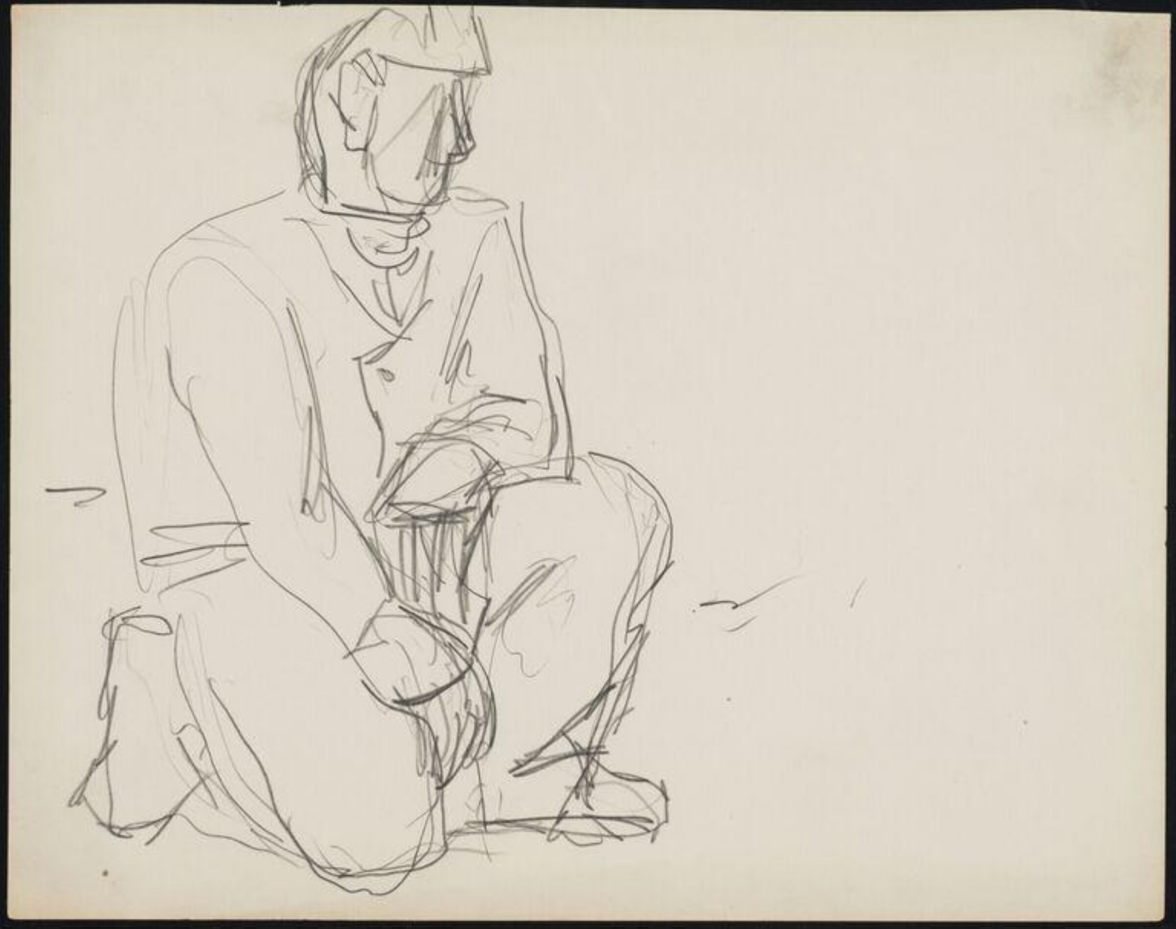 Drawing, Josef Herman, 1944-55