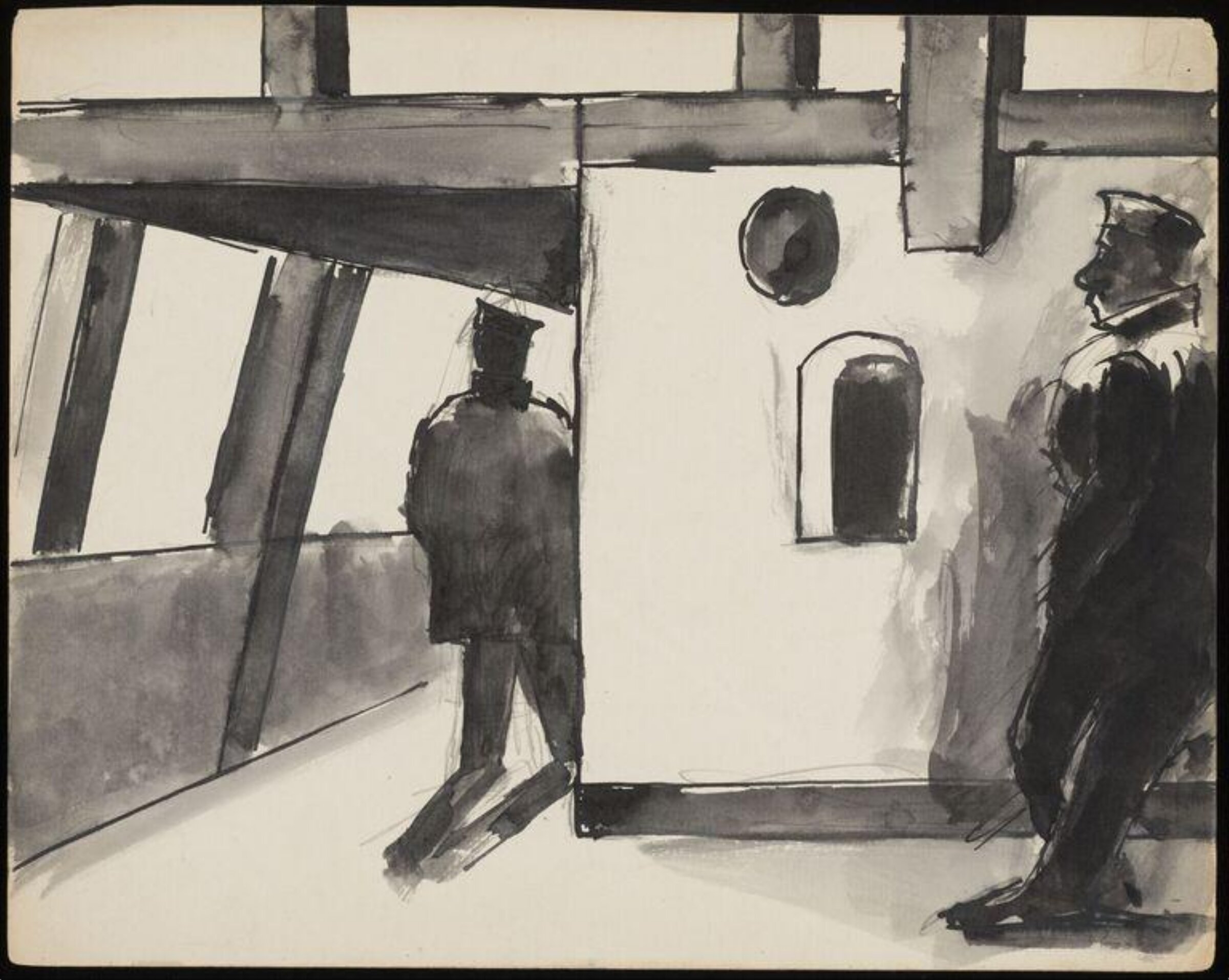 Drawing, Josef Herman, 1944-55