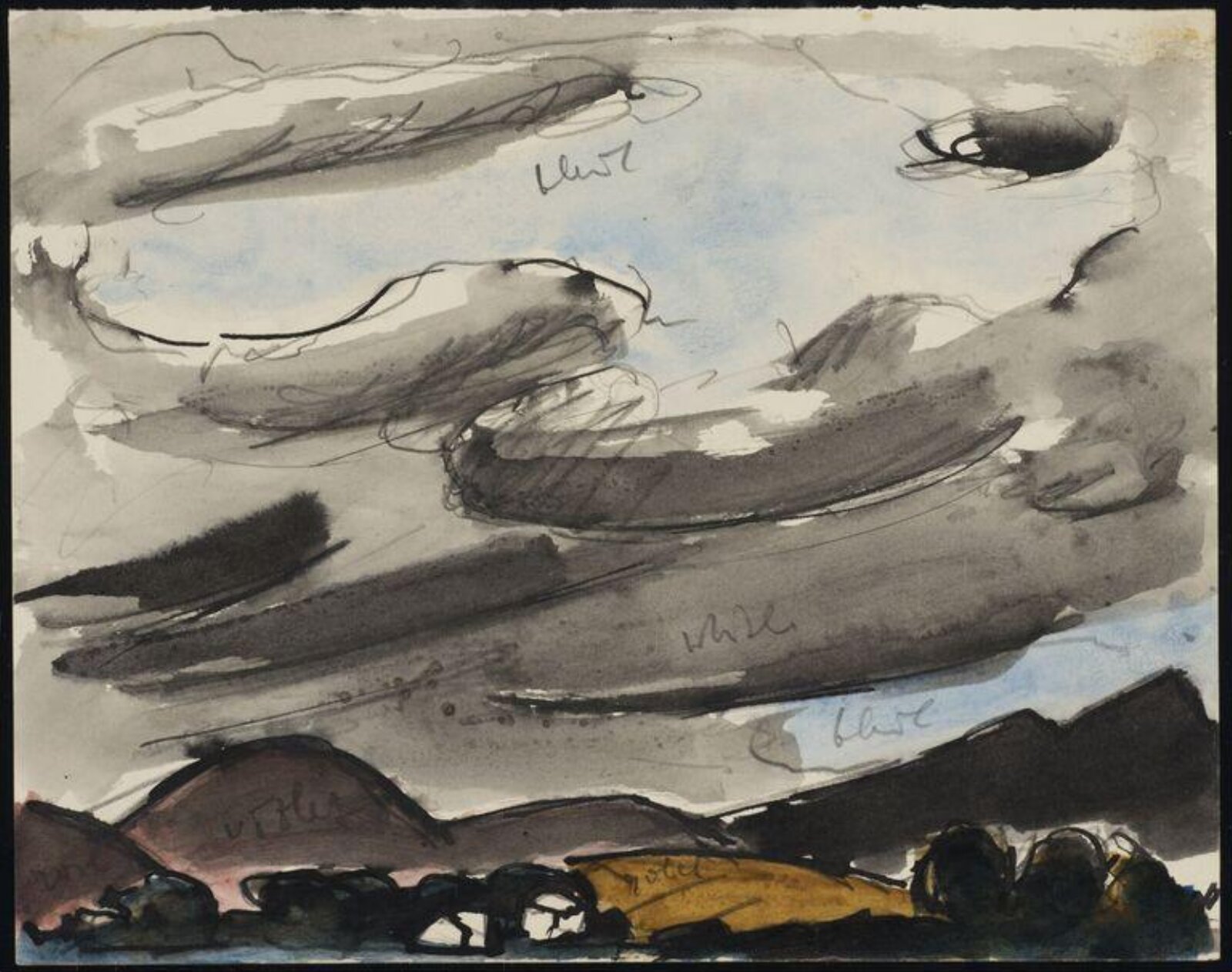 Drawing, Josef Herman, 1944-55