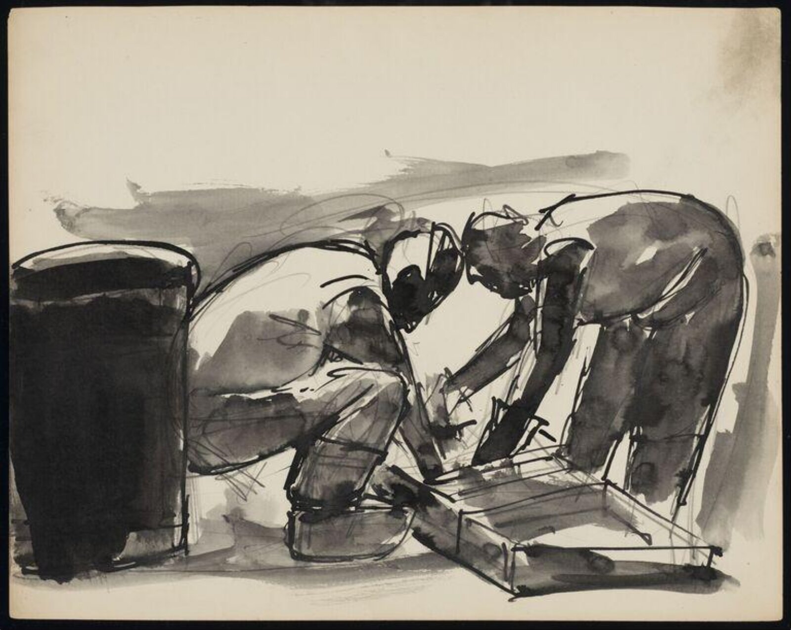Drawing, Josef Herman, 1944-55