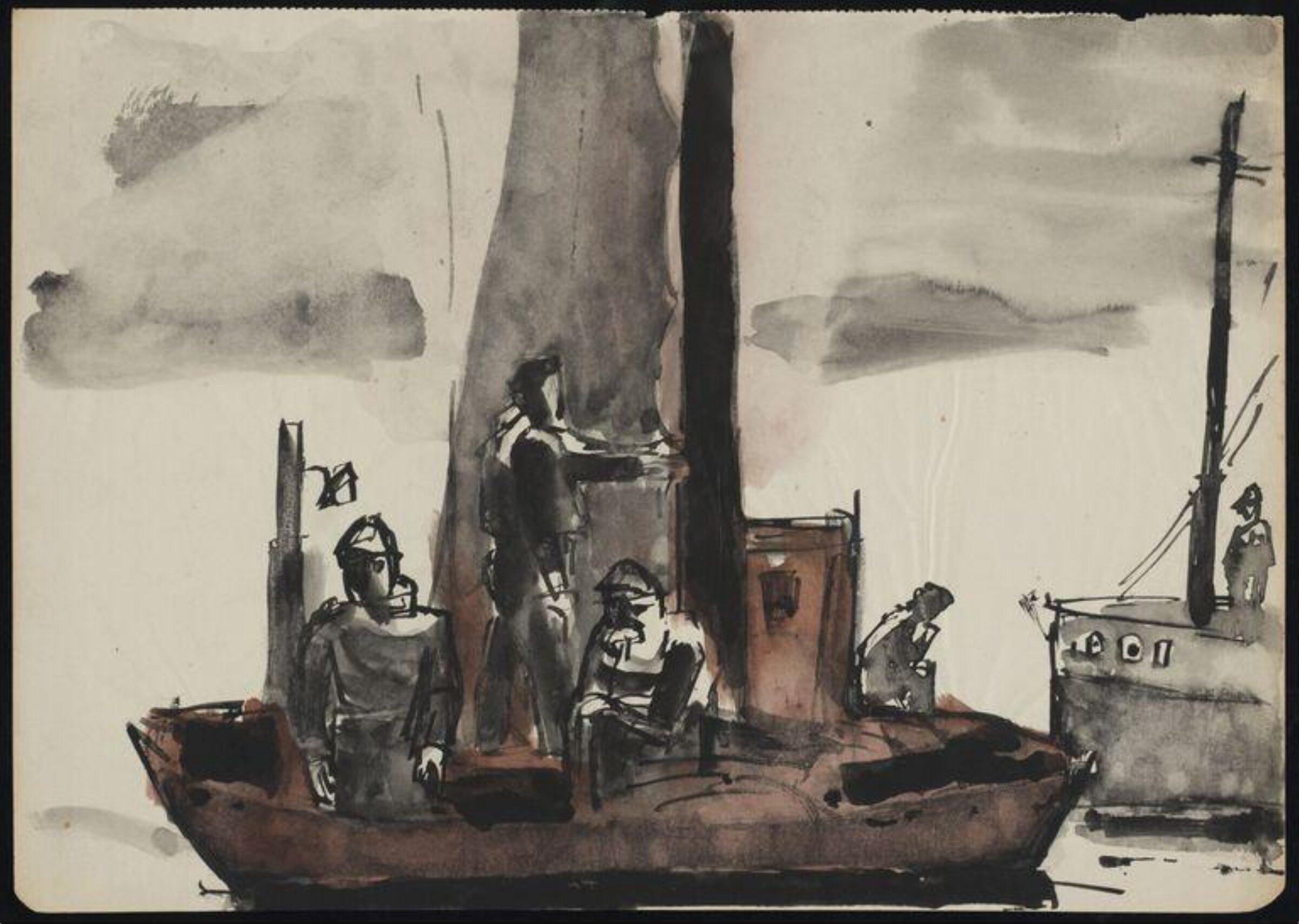 Drawing, Josef Herman, 1944-55