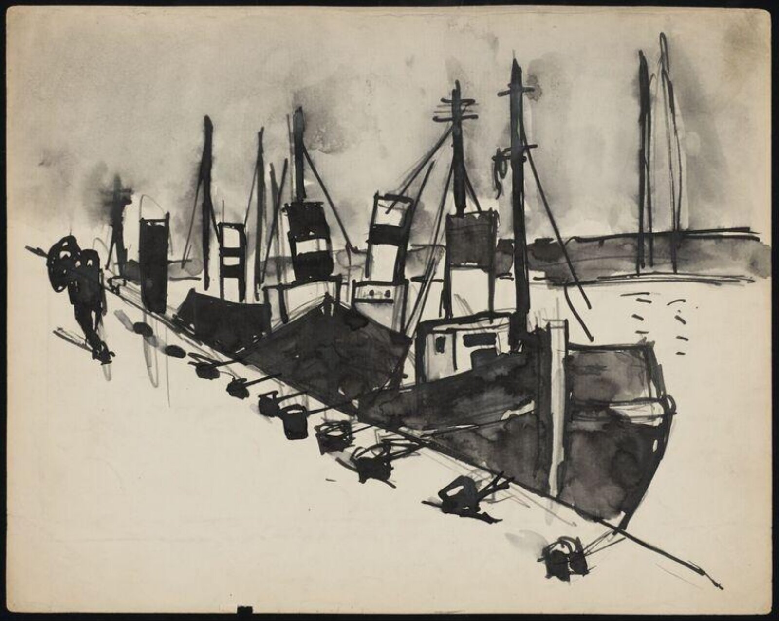 Drawing, Josef Herman, 1944-55