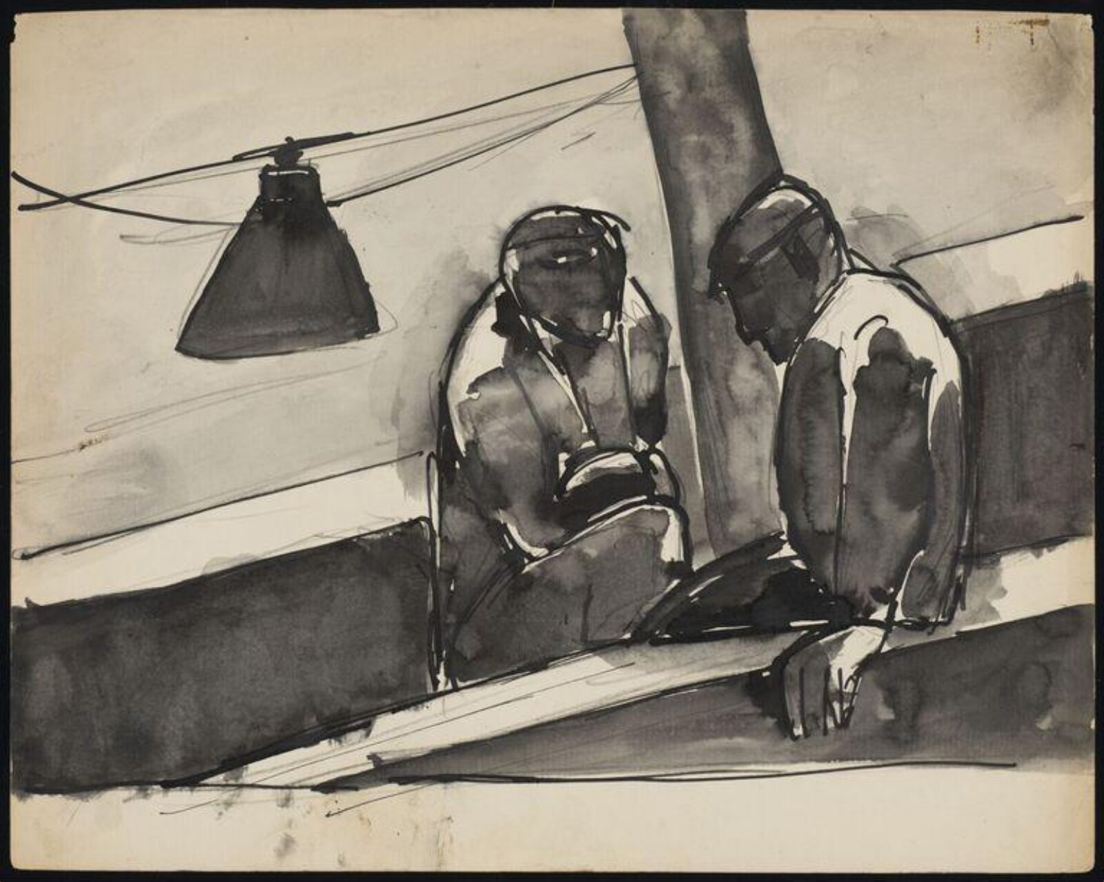 Drawing, Josef Herman, 1944-55