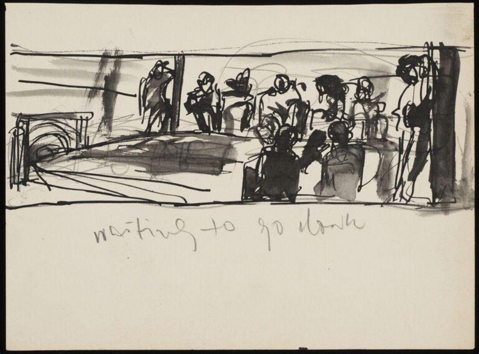 Drawing, Josef Herman, 1944-55