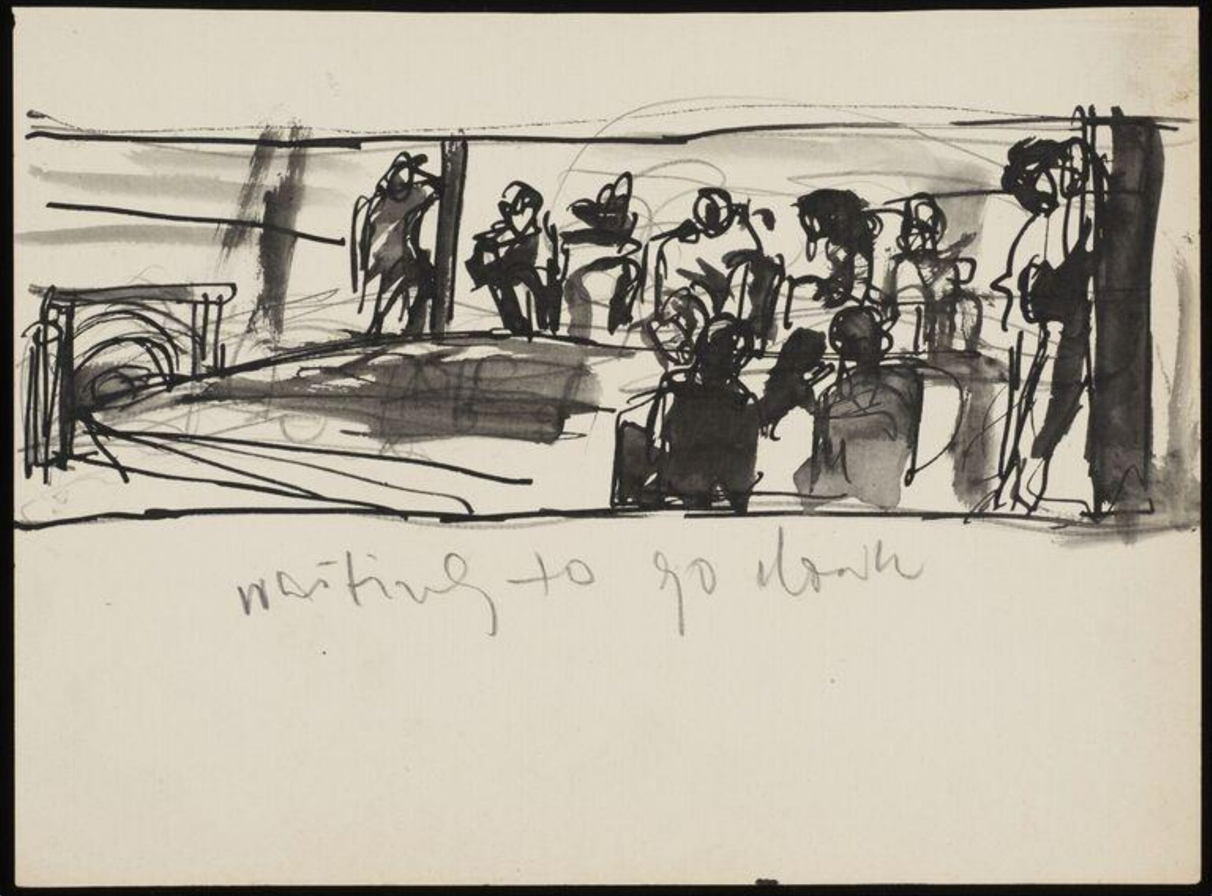Drawing, Josef Herman, 1944-55