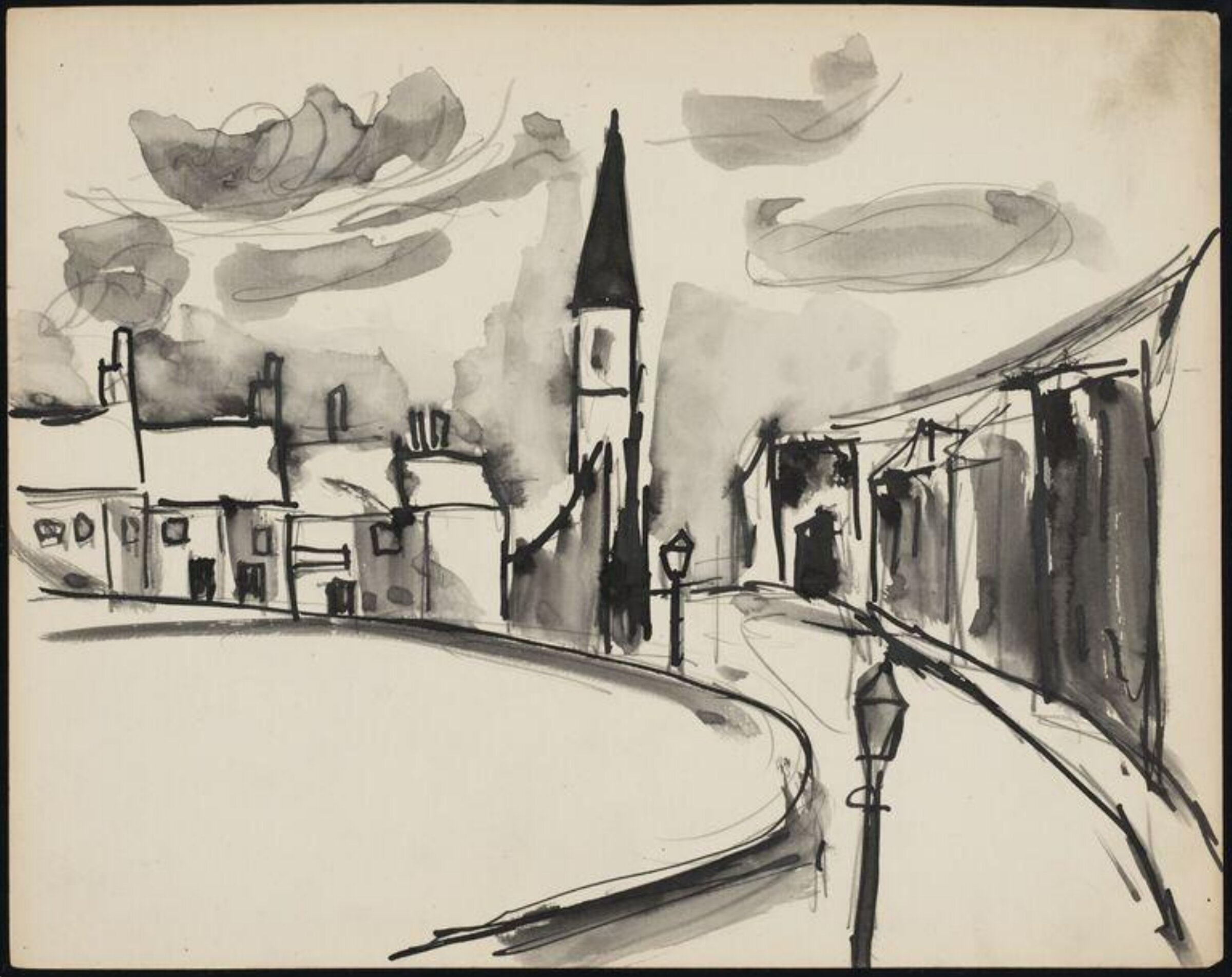 Drawing, Josef Herman, 1944-55