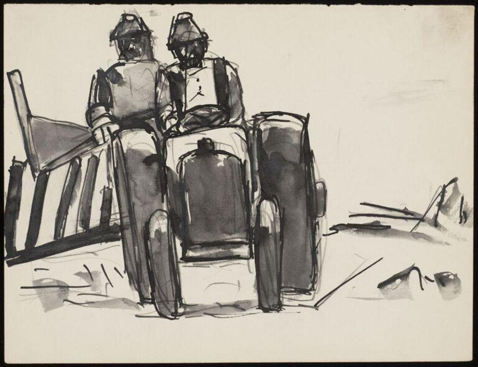 Drawing, Josef Herman, 1944-55
