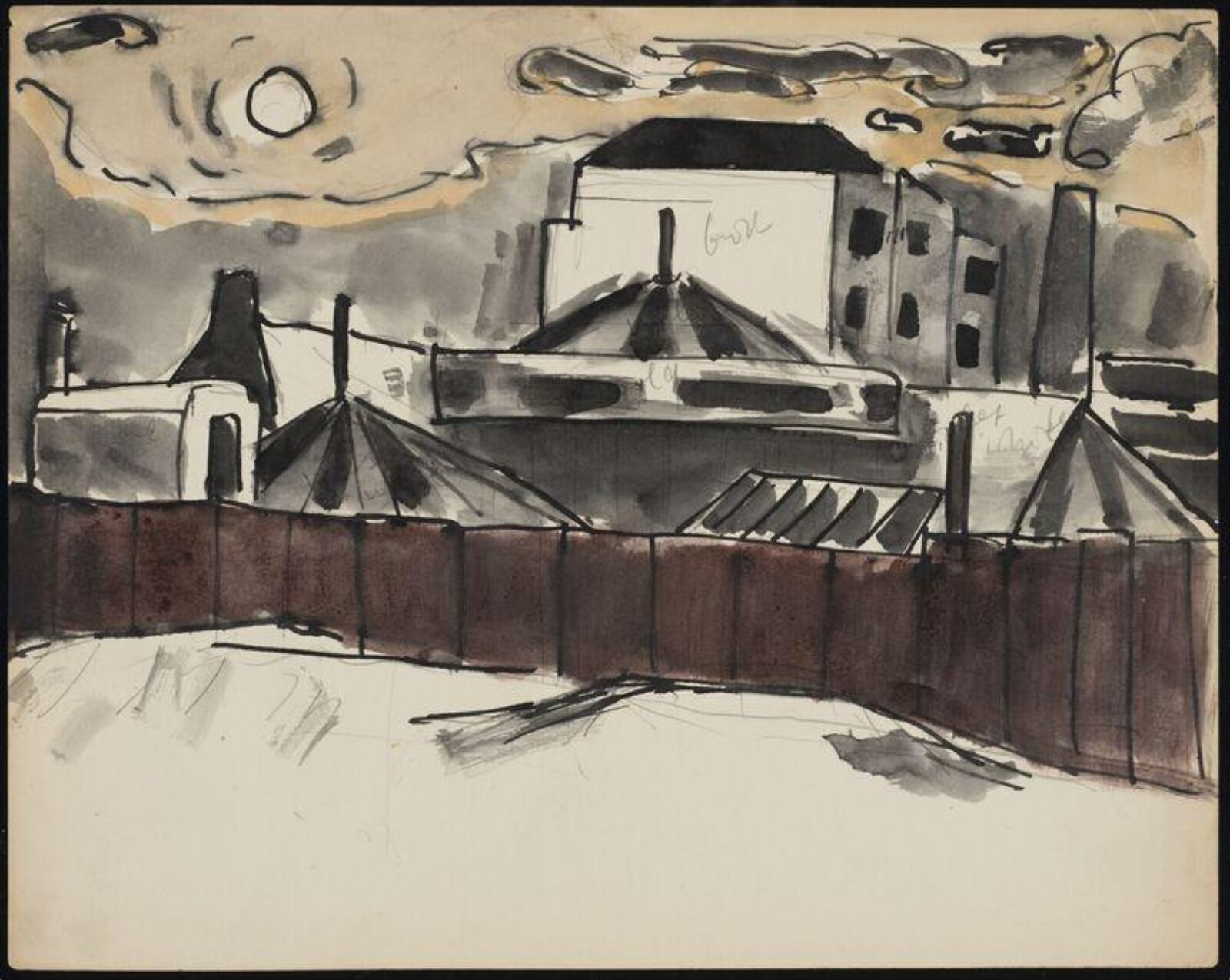 Drawing, Josef Herman, 1944-55