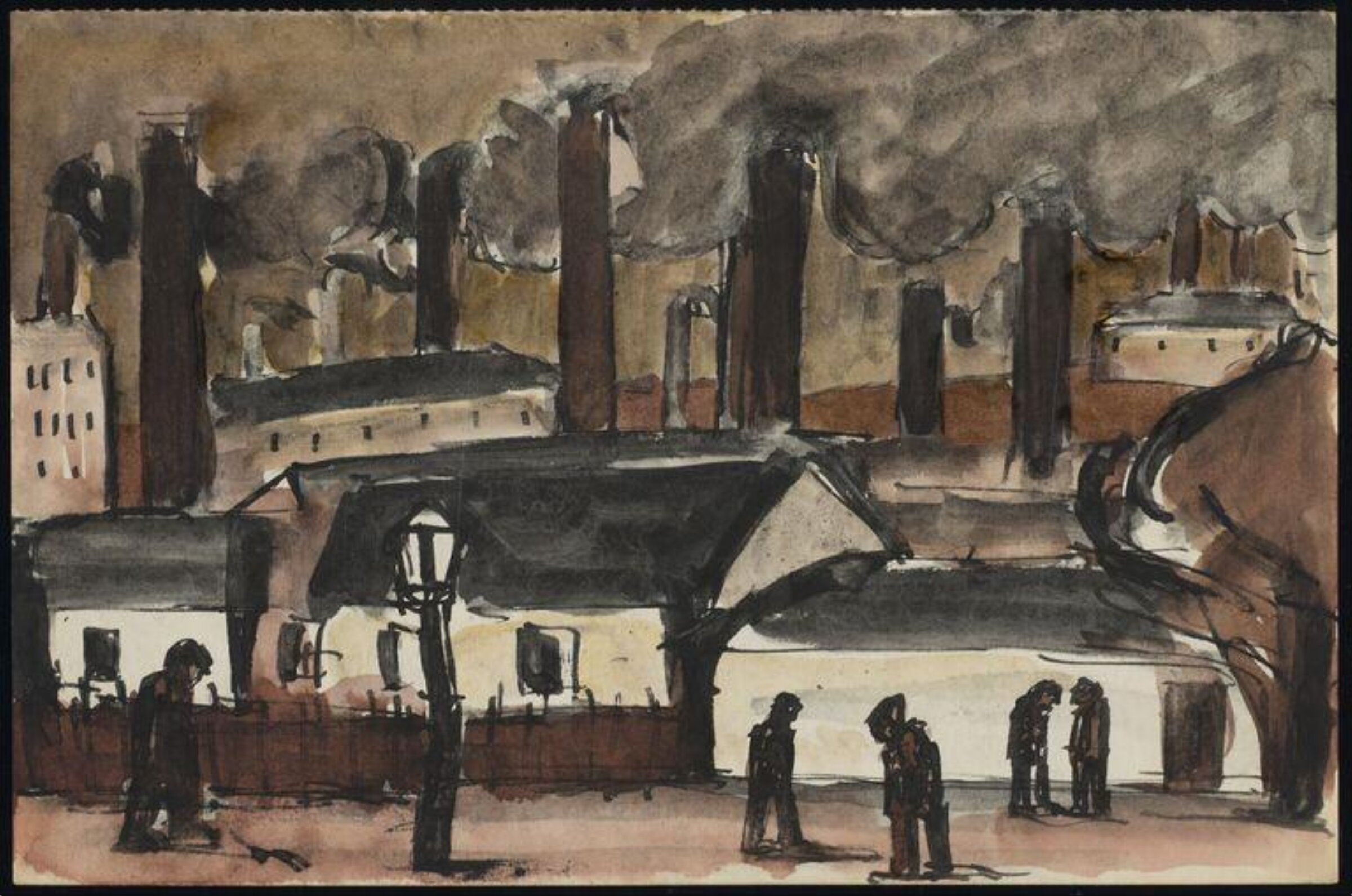 Drawing, Josef Herman, 1944-55