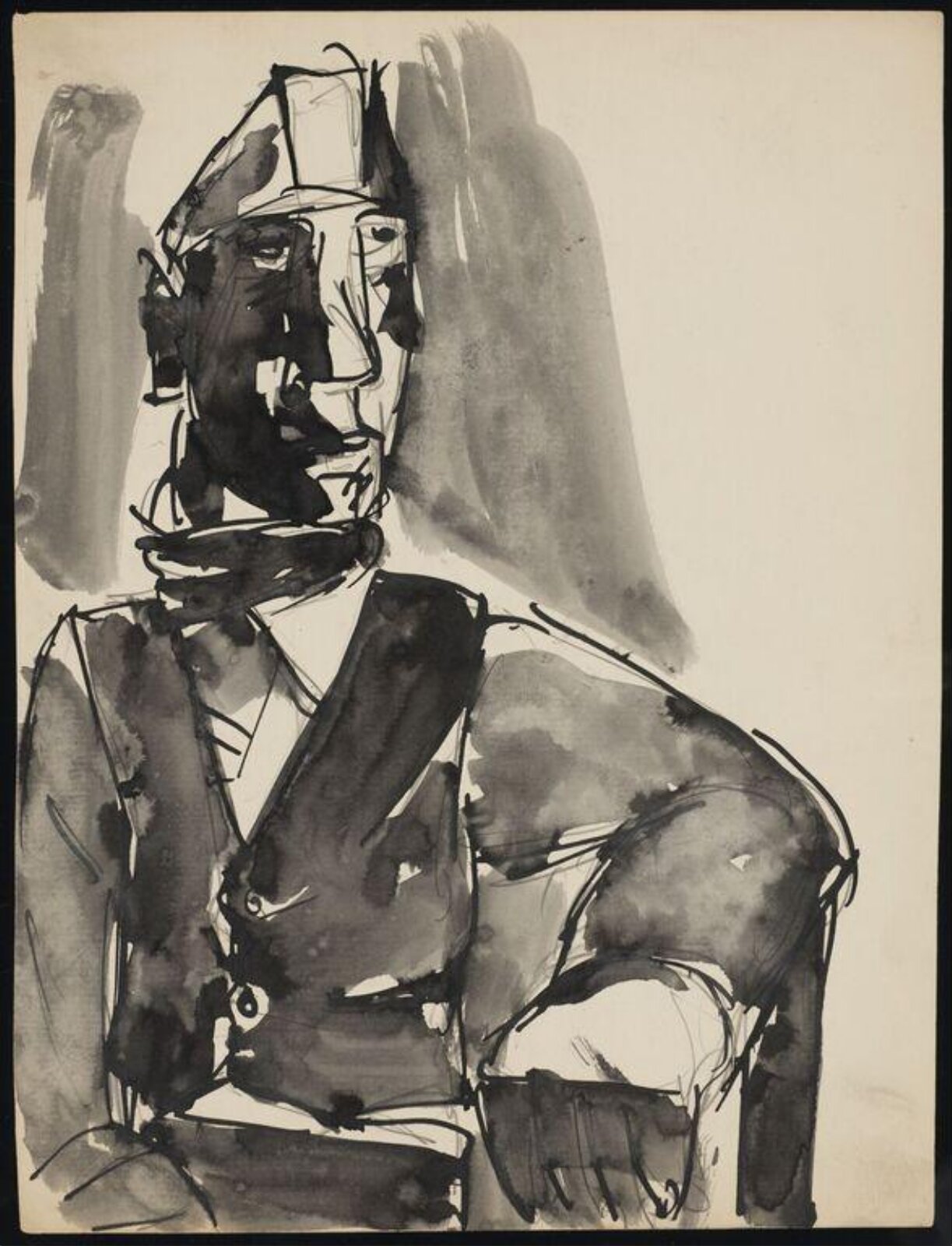 Drawing, Josef Herman, 1944-55