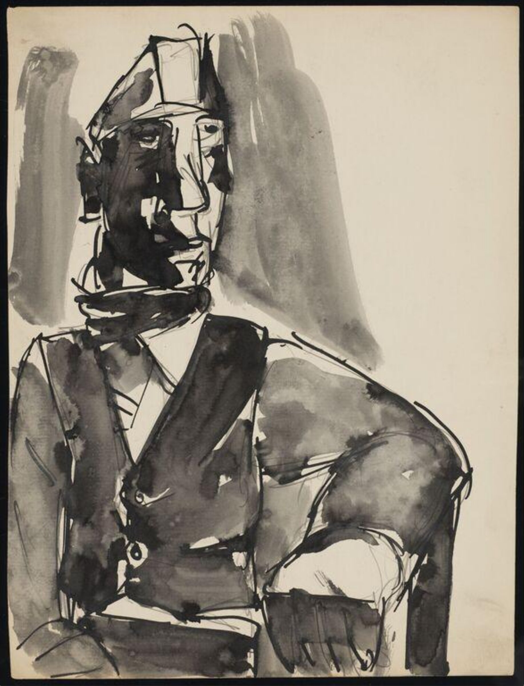Drawing, Josef Herman, 1944-55