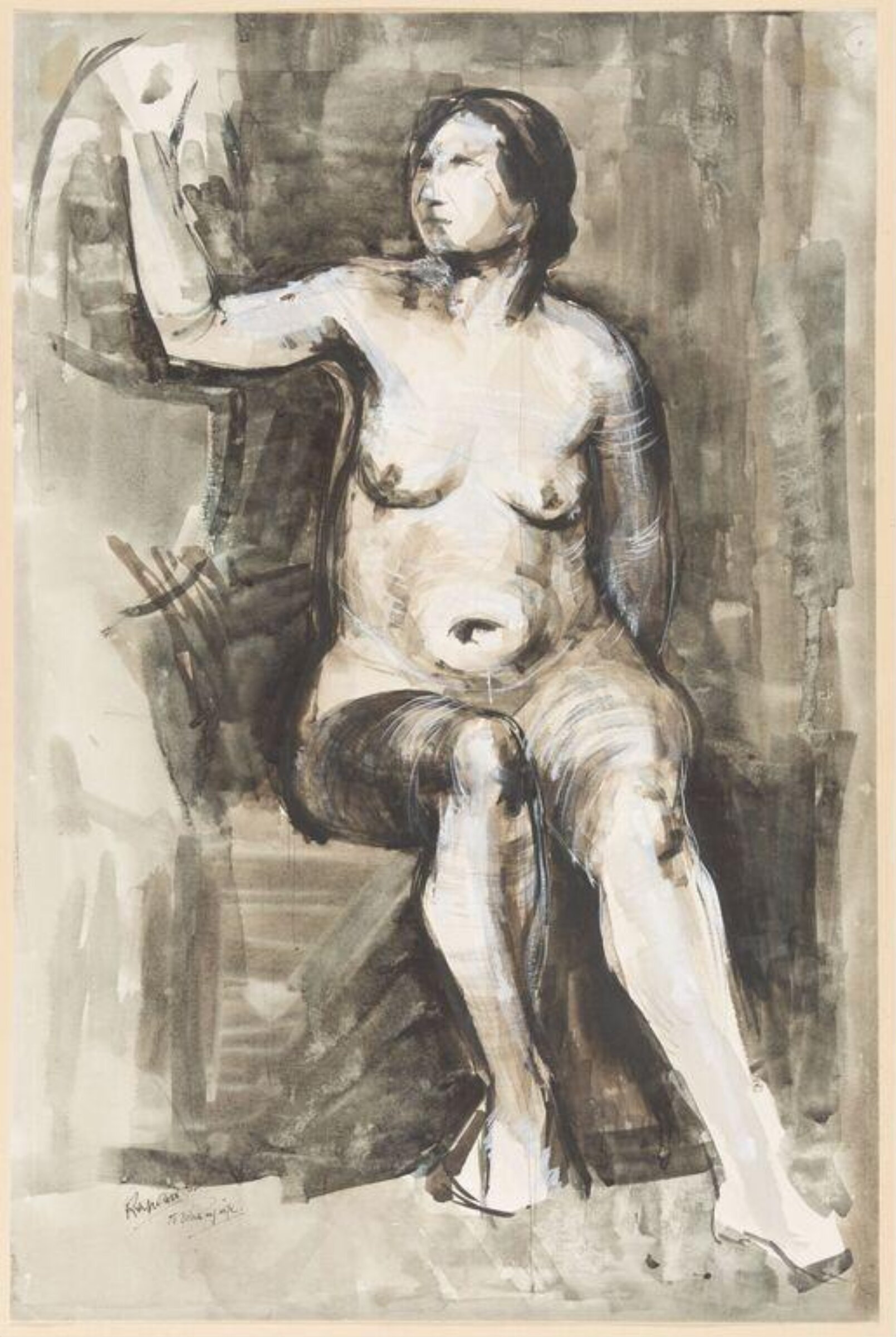 Study of a female nude, Alan Munro Reynolds, 1953