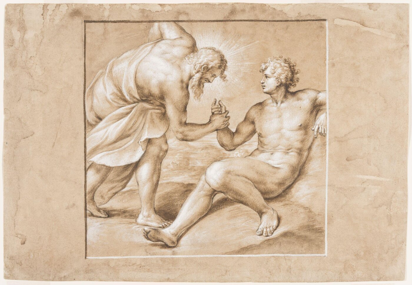 Unknown, The Creation of Adam (after Francesco Salviati)