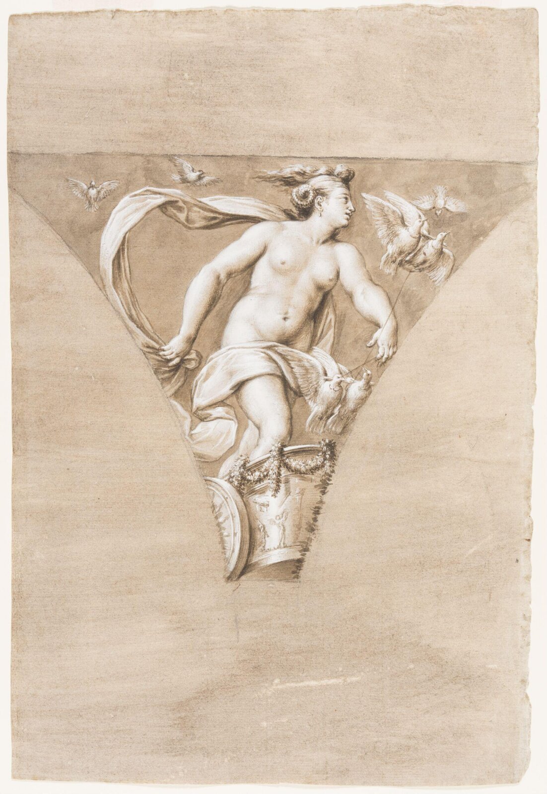 Venus with Doves Ascending to Olympus (after Raphael), 17th century