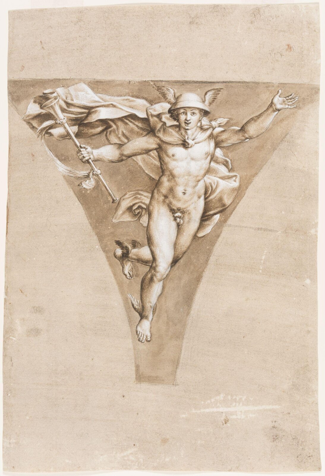 Mercury Flying Through the Heavens (after Raphael), 17th century