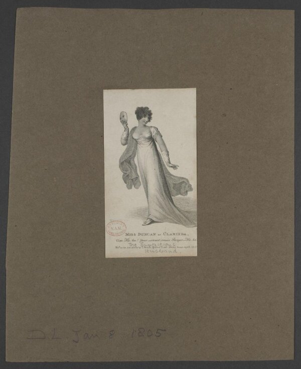 Miss Duncan as Clarinda unknown V&A Explore The Collections