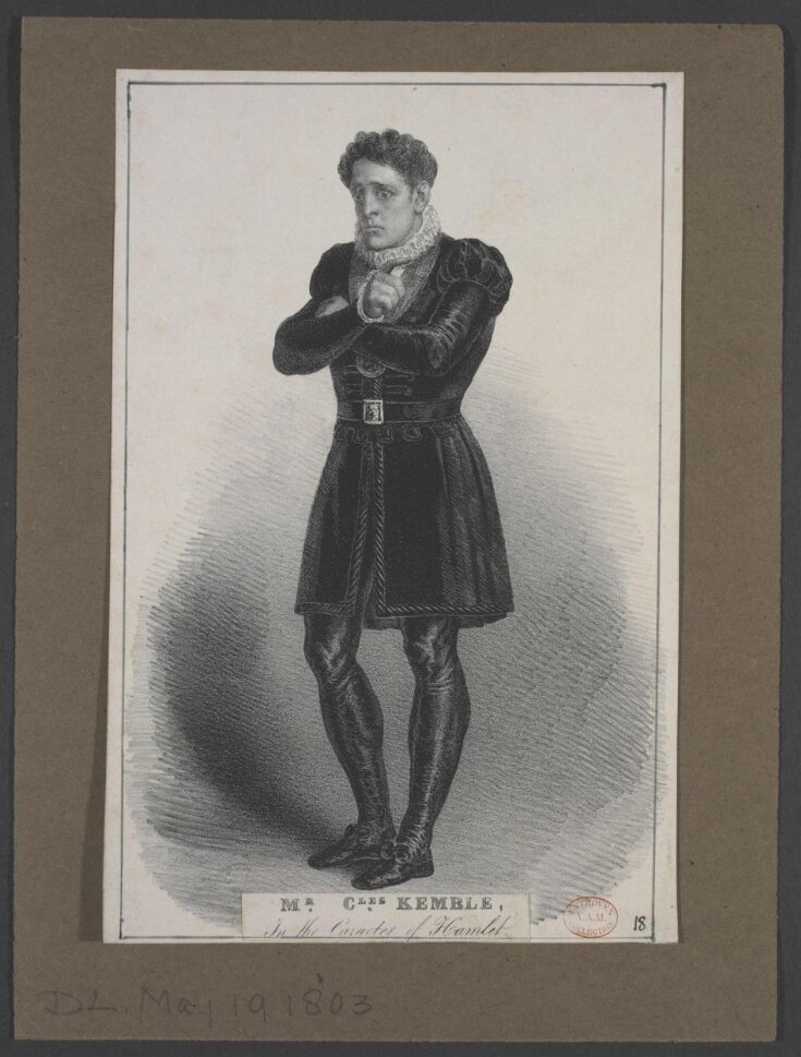 Mr Charles Kemble in the Character of Hamlet Unknown V&A Explore