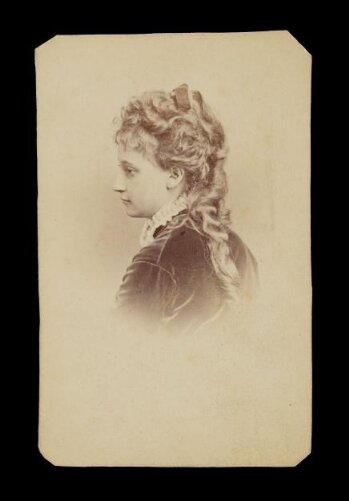 A portrait of a young woman 'Miss M. Parsom'