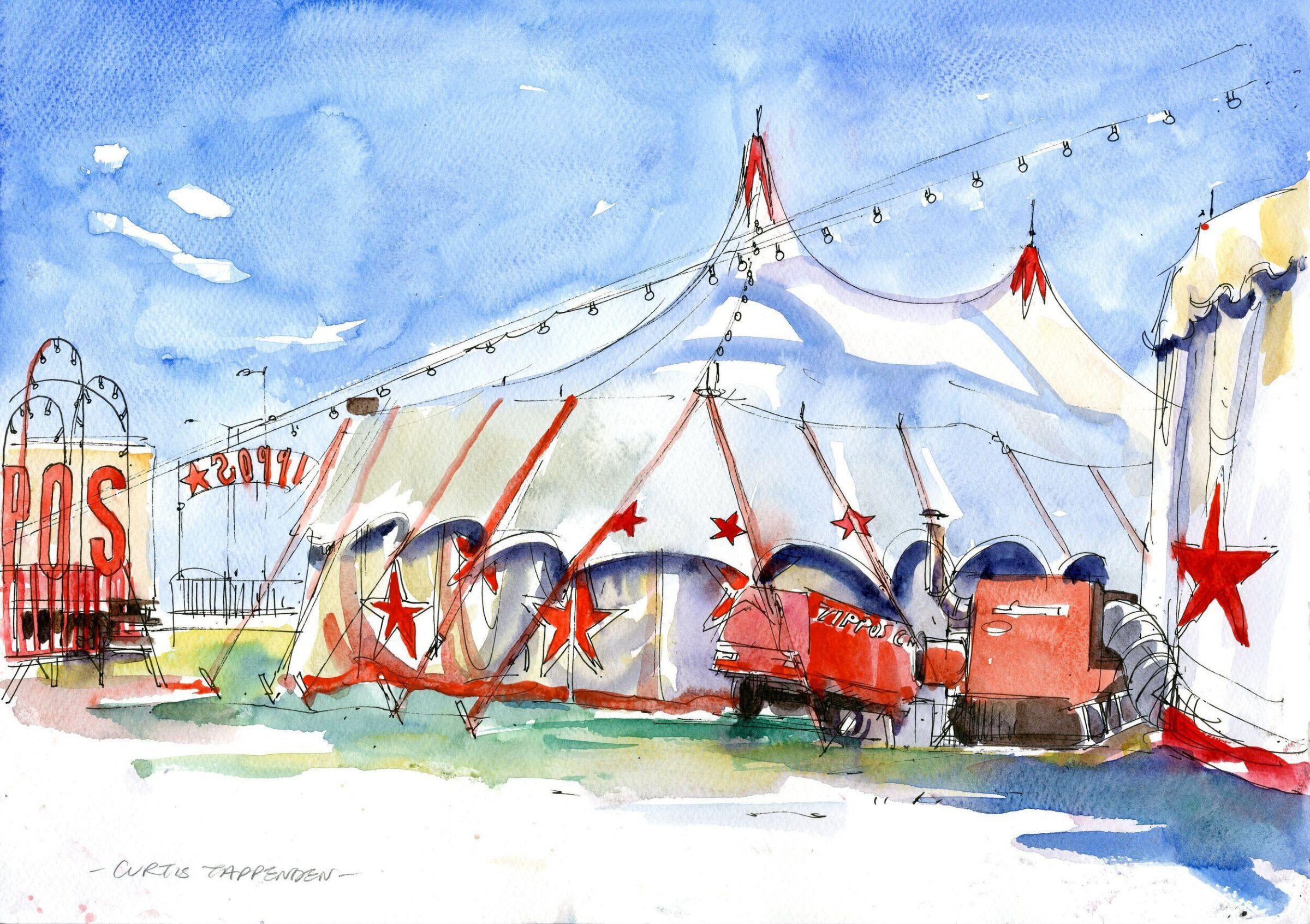 Zippos Big Top and circus ground, Hove Lawns, 2016, Curtis Tappenden, 2016