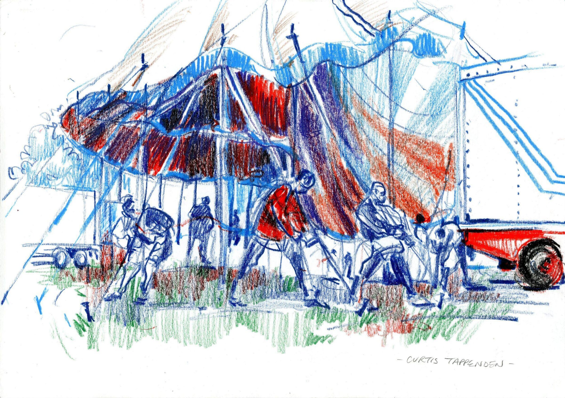 The Chinese State Circus build-up at Jackson's Recreation Ground, Rochester, Kent, 16th October 2017, 12.30pm, Curtis Tappenden, 16/10/2017