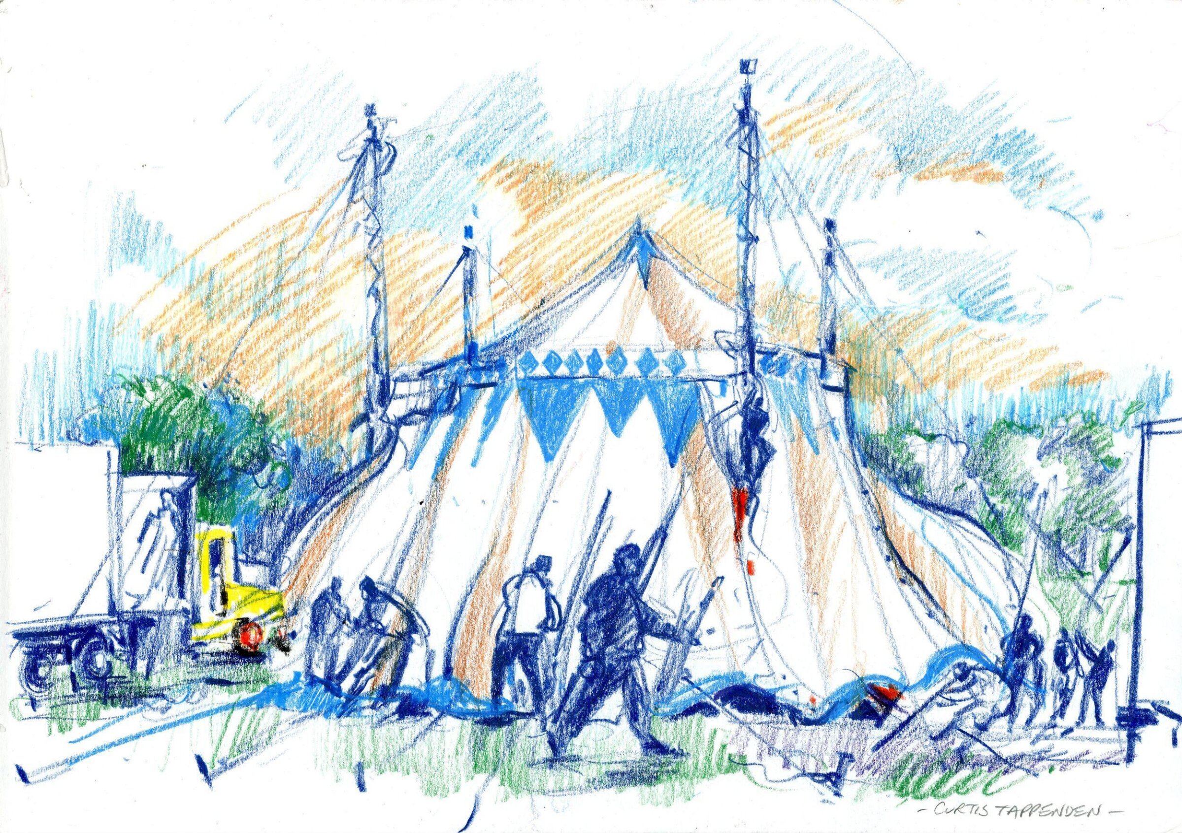 The Chinese State Circus build-up at Jackson's Recreation Ground, Rochester, Kent, 16th October 2017, 12.45pm, Curtis Tappenden, 16/10/2017