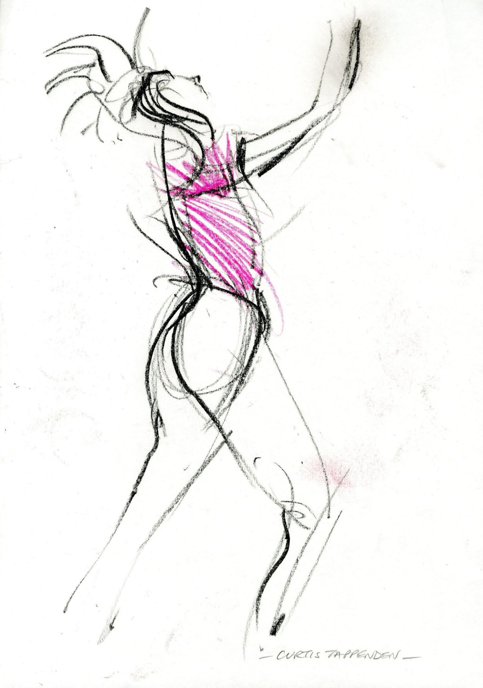 Carolyn Addelman as a model in the sketching workshop' Drawn into Circus!', part of the V&A Performance Festival, 29 April 2018., Curtis Tappenden, 29/04/2018