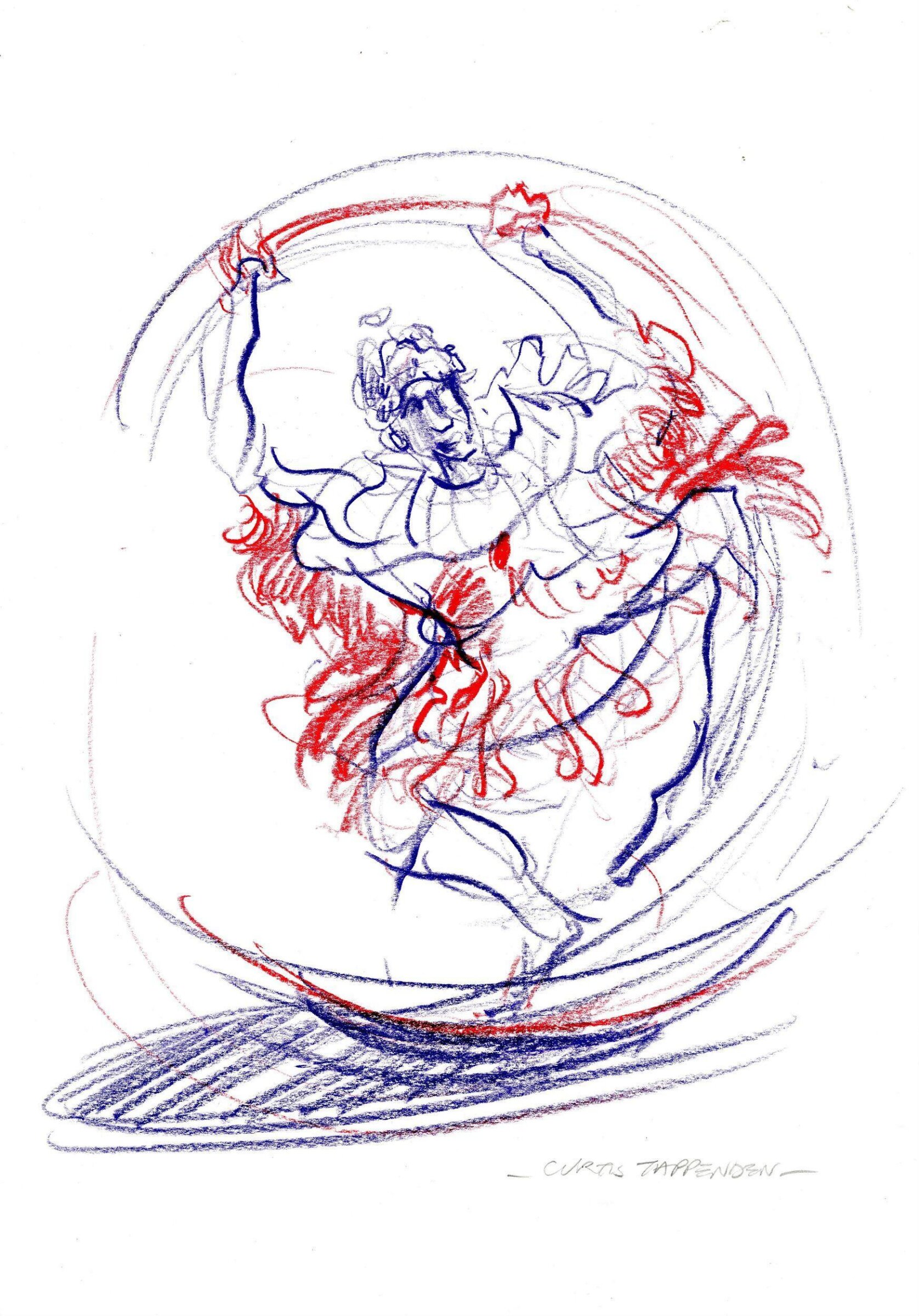 Roo Jenkyn-Jones as the Sea Witch in Metta Theatre's extracts from 'Little Mermaid the Circus Sensation', V&A Lecture Theatre, 29 April 2018, Curtis Tappenden, 29/04/2018