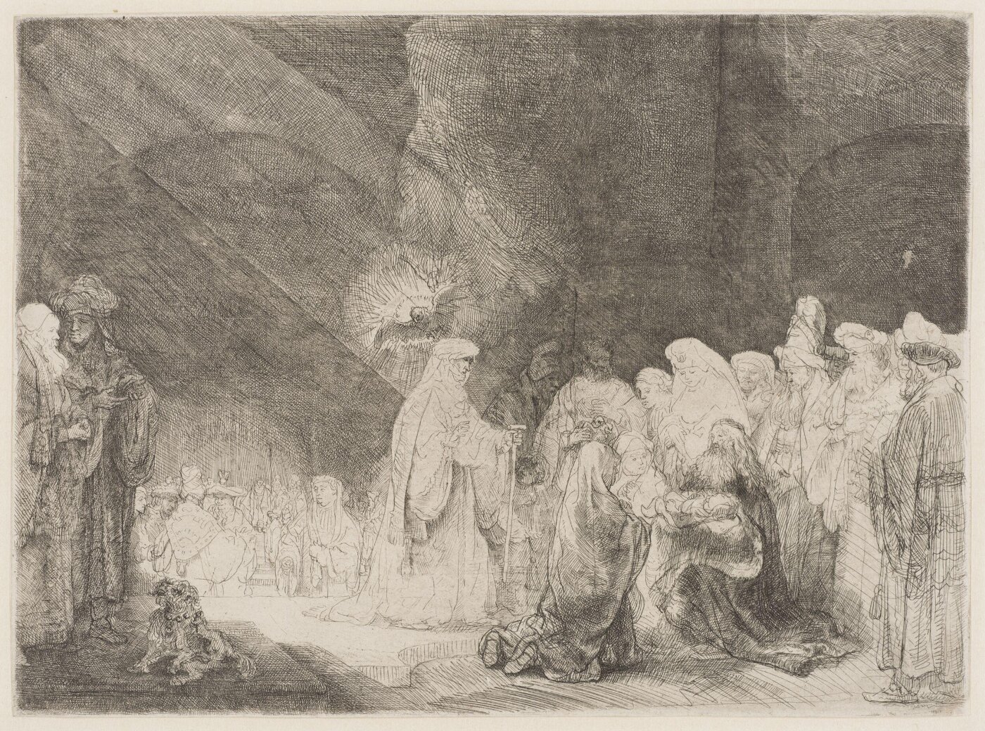 Rembrandt van Rijn, The Presentation in the Temple: oblong print