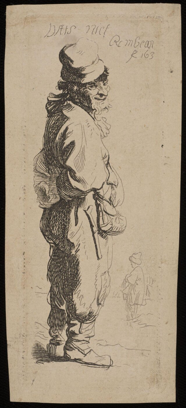 Rembrandt van Rijn, A peasant replying: 'Dats niet'