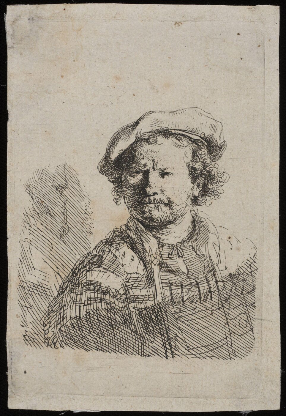 Rembrandt van Rijn, Self Portrait in a Flat Cap and Embroidered Dress