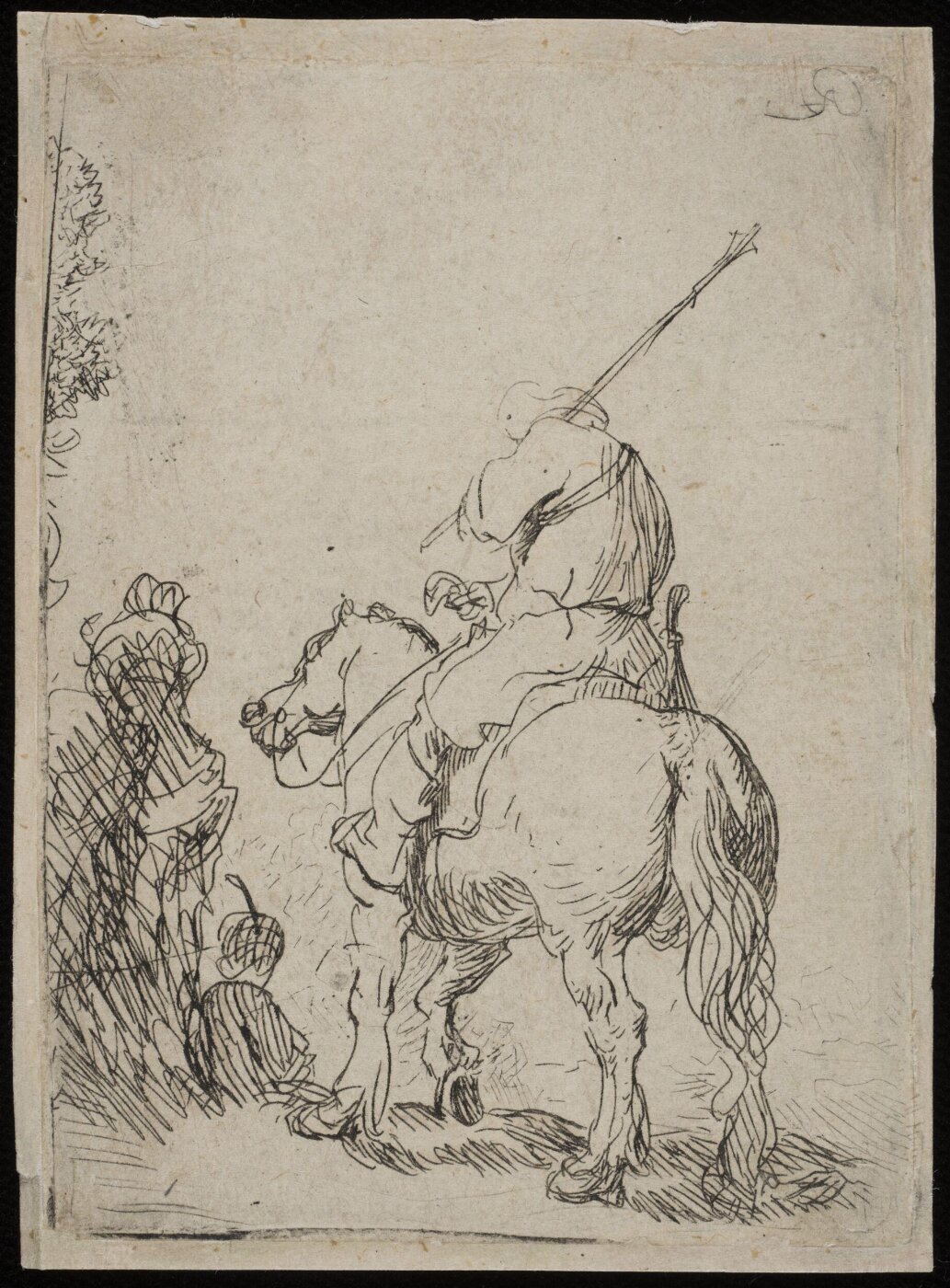 Rembrandt van Rijn, Turbaned soldier on horseback
