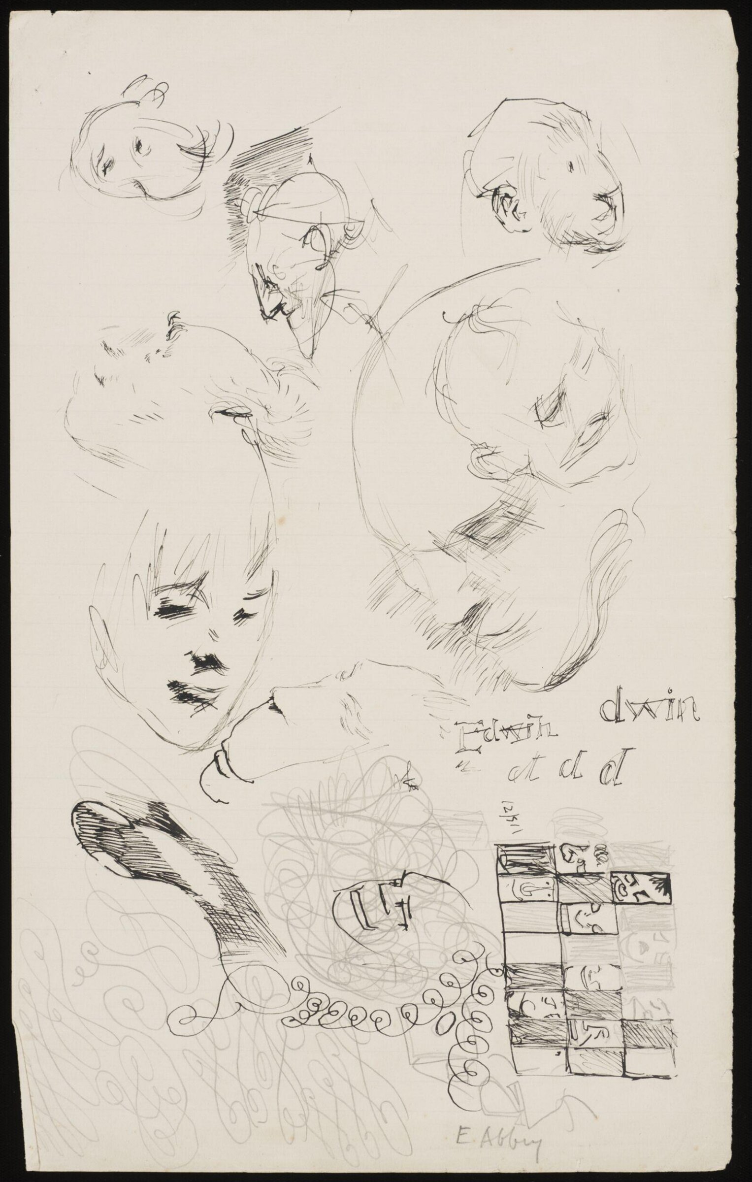 Drawing, Edwin Austin Abbey, 1875-1910