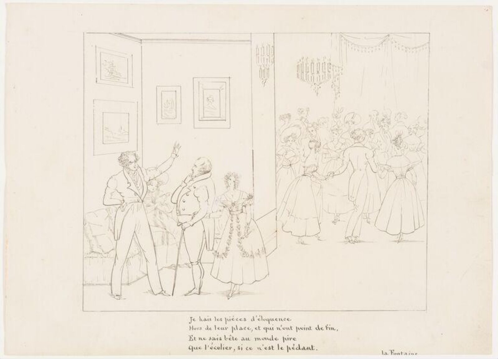 Drawing, Richard Doyle, c. mid 19th century