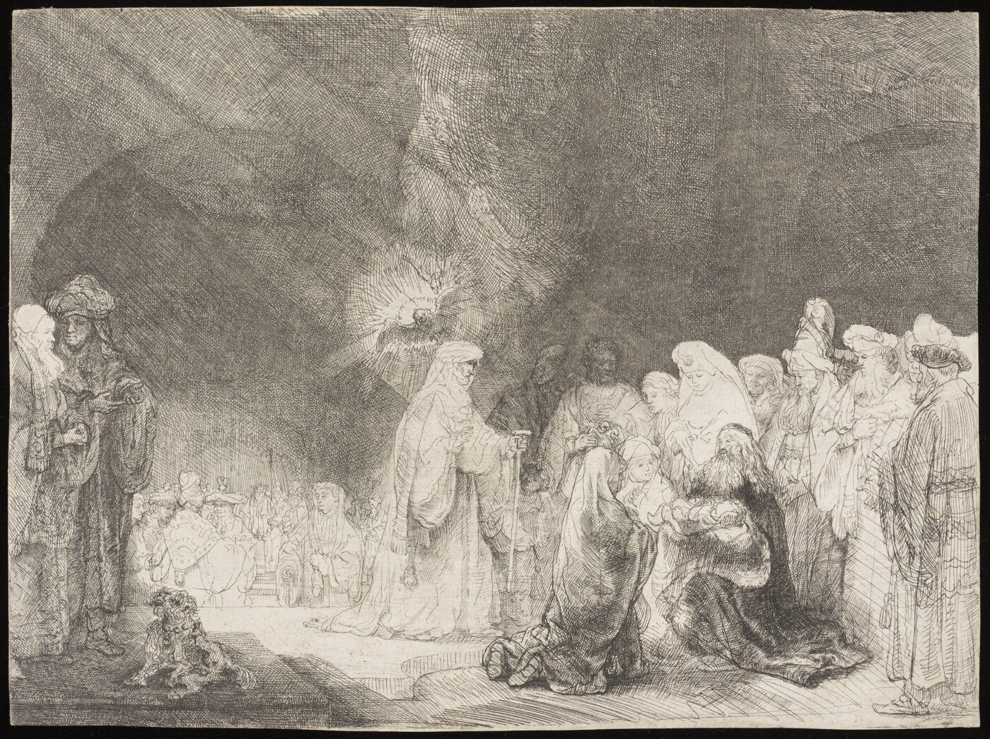Rembrandt van Rijn, The Presentation in the Temple: oblong print