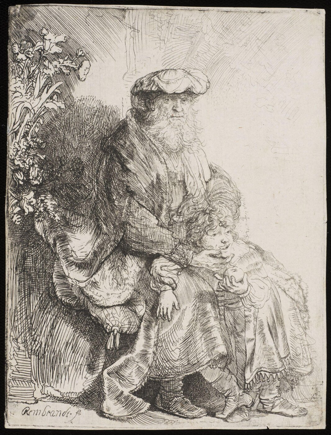 Rembrandt van Rijn, Abraham caressing Isaac