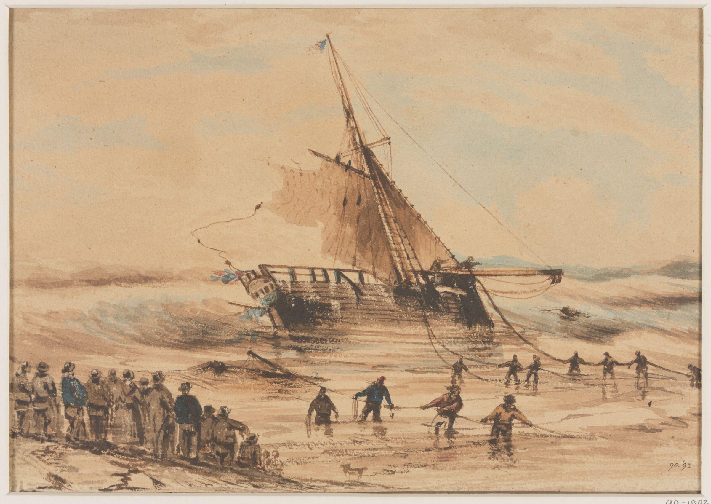 Wreck of a Fishing Boat, 19th century