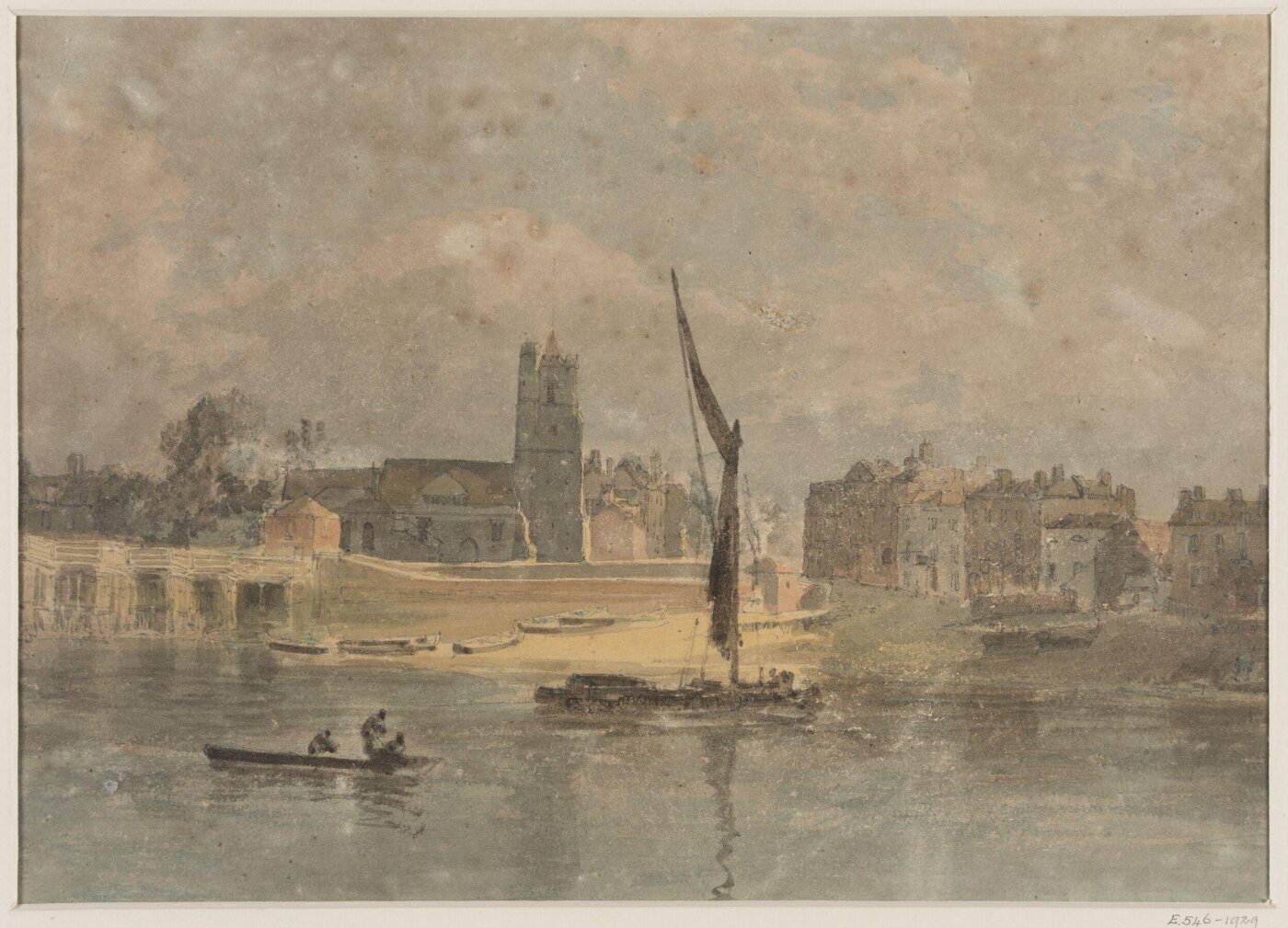 Unknown, Old Fulham Bridge and Putney Church